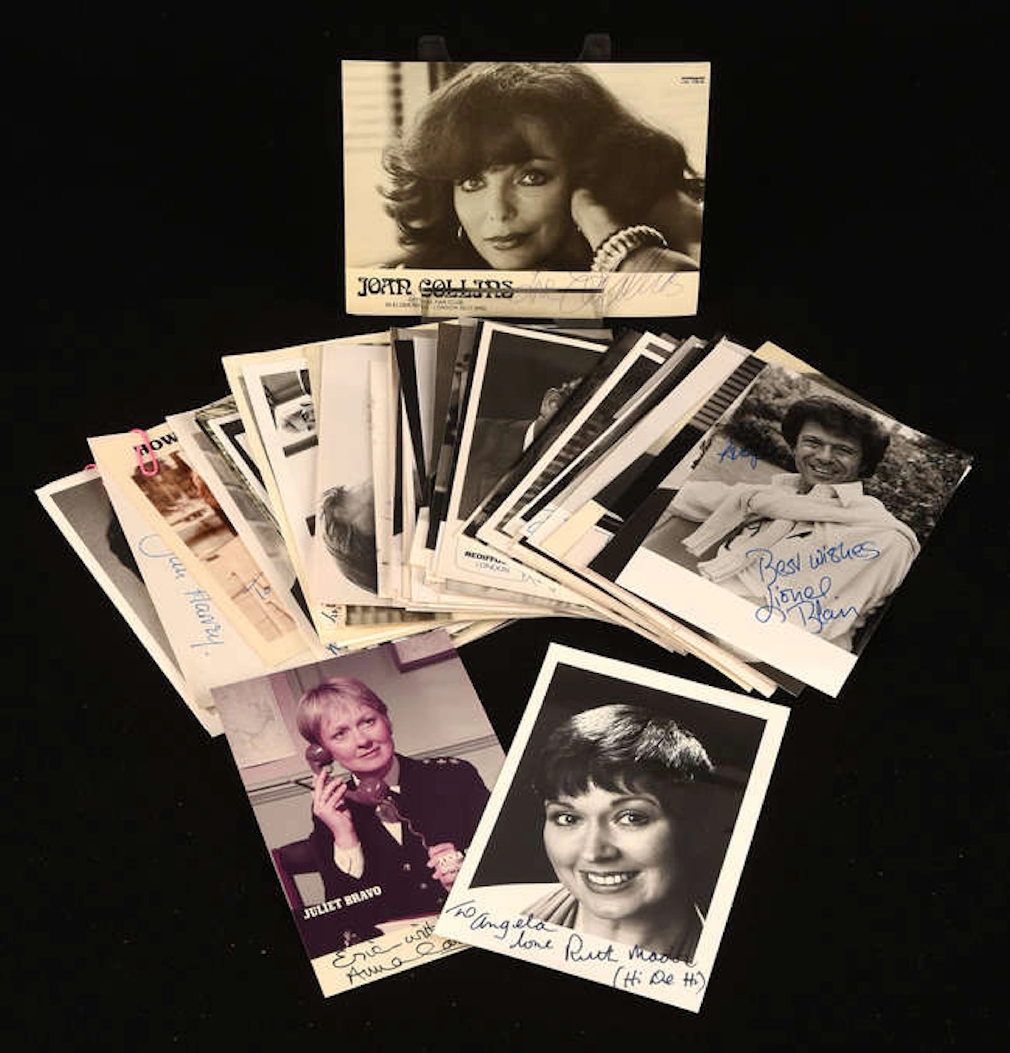 Film and Television Actors, 1970s-1980s: 75+ Autographed postcard