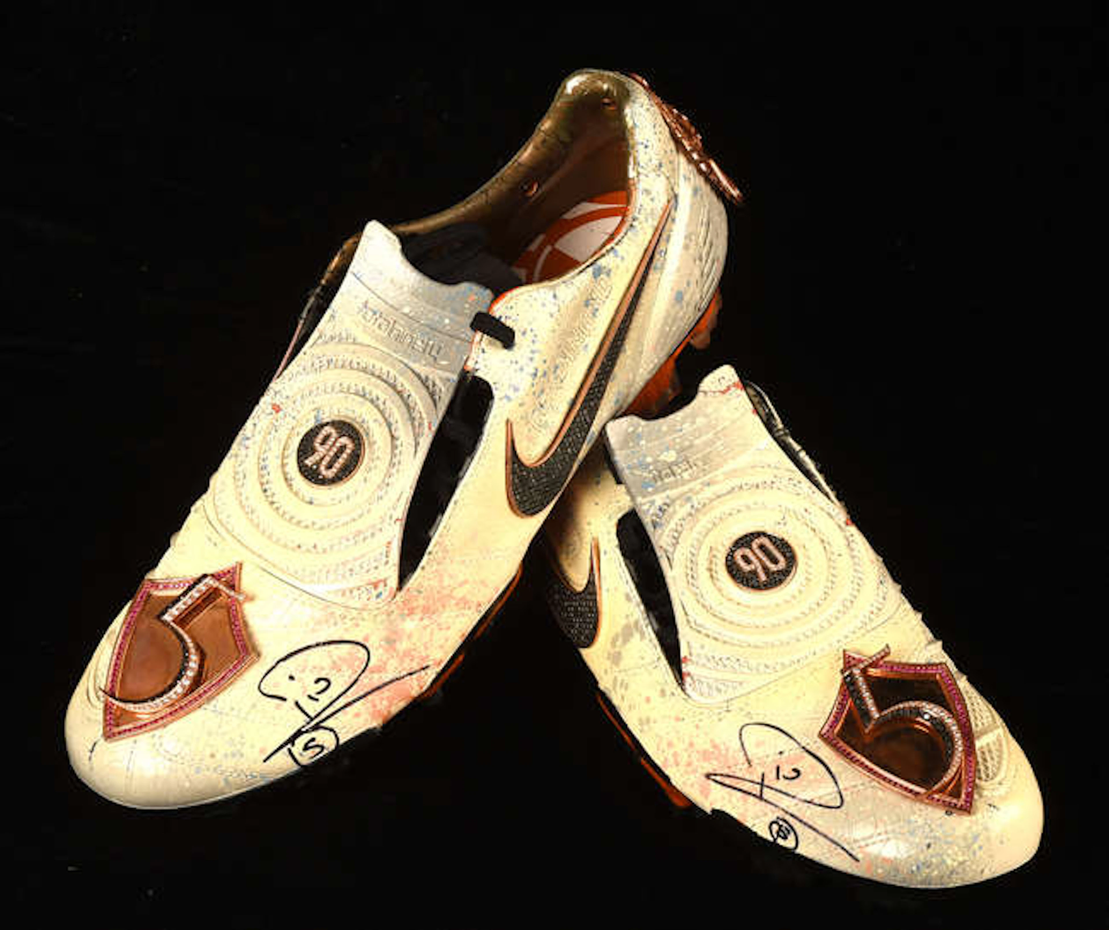 Rio Ferdinands T90 Football Boots - Special Commissioned Pair of Diamond