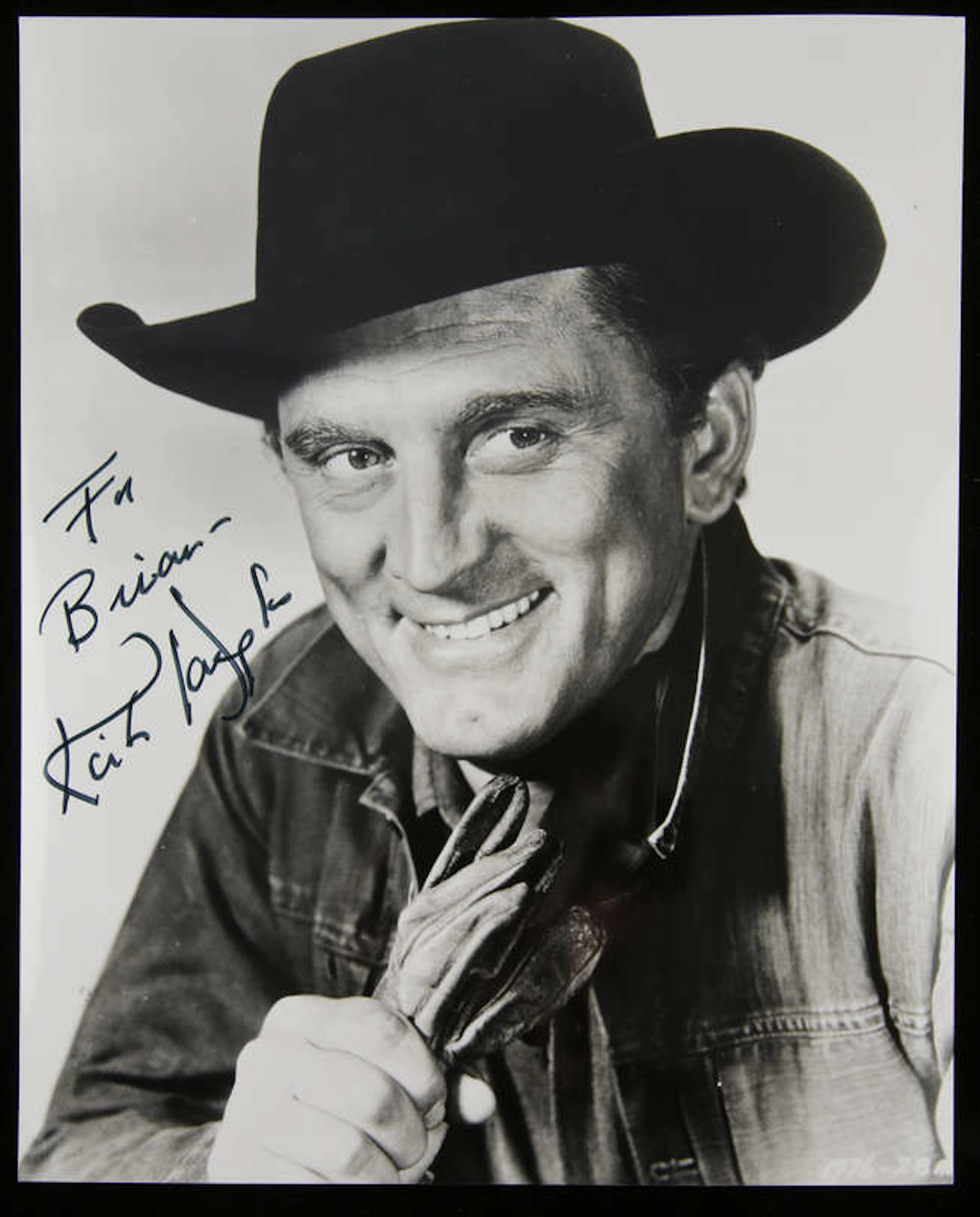 Kirk Douglas (1916-2020) Autographed Photograph black and white publicity
