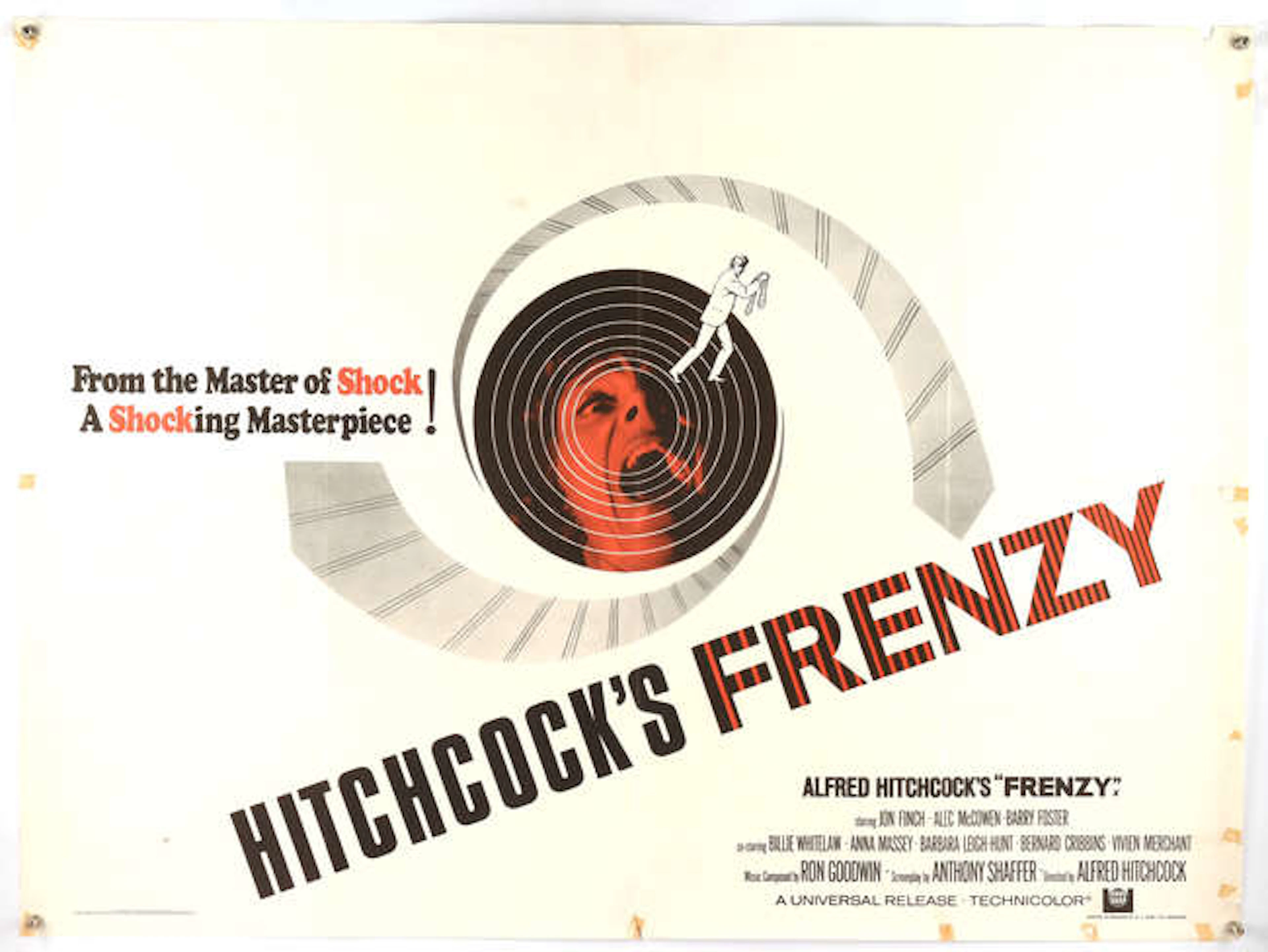 Frenzy (1972), British Quad Film Poster for the Alfred Hitchcock thriller