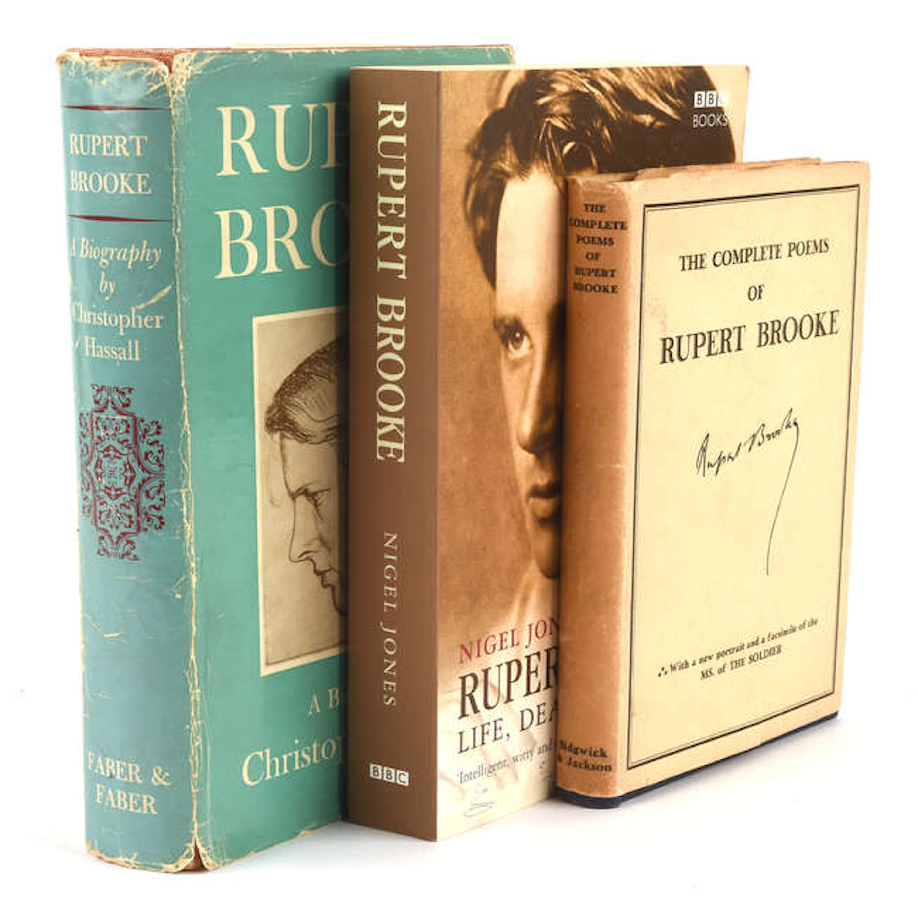 Rupert Brooke (1887-1915) English Poet. Autographed Postcard multi-signed