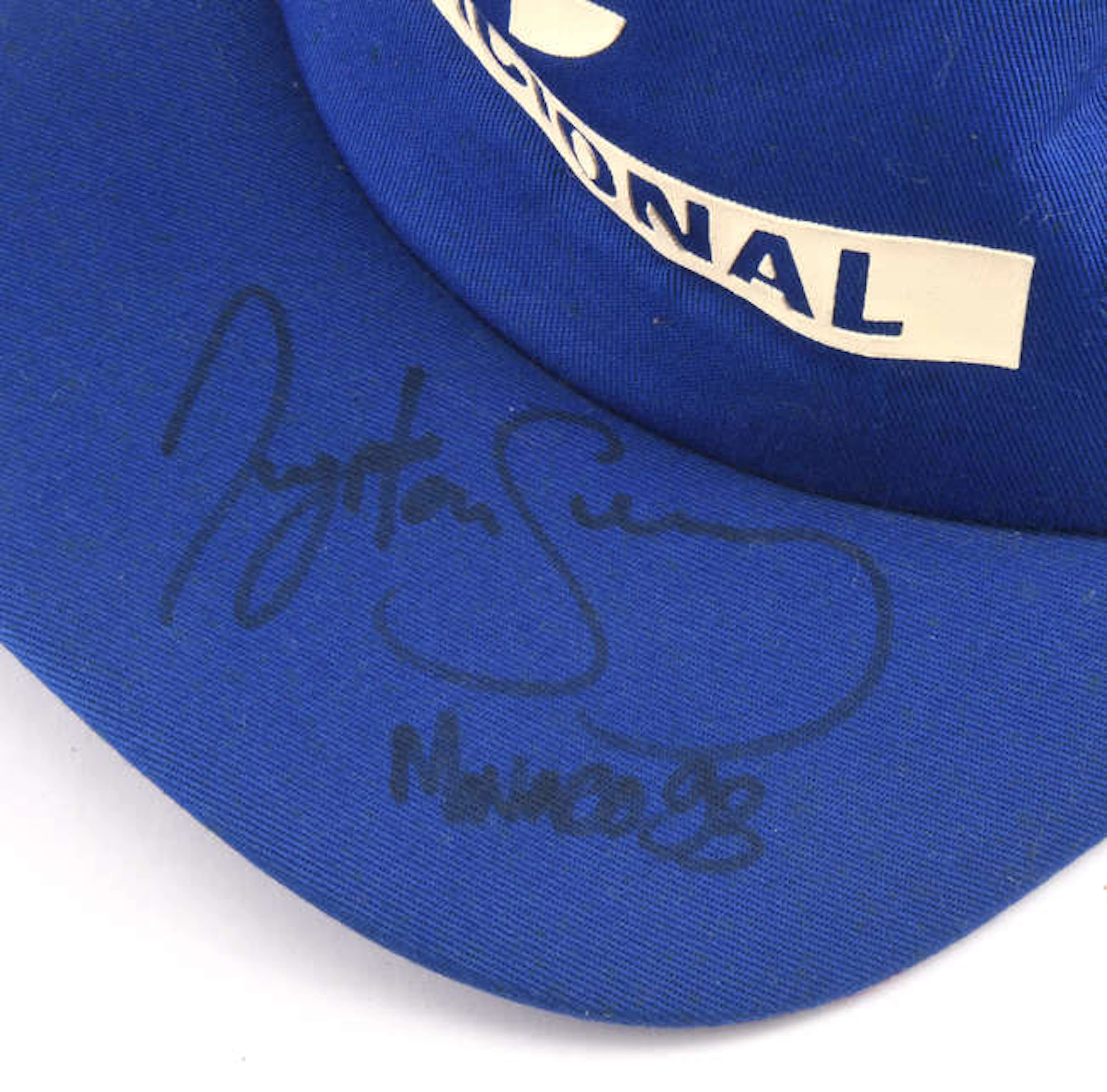 Ayrton Senna F1 Nacional Baseball Cap signed by Ayrton Senna in 1988