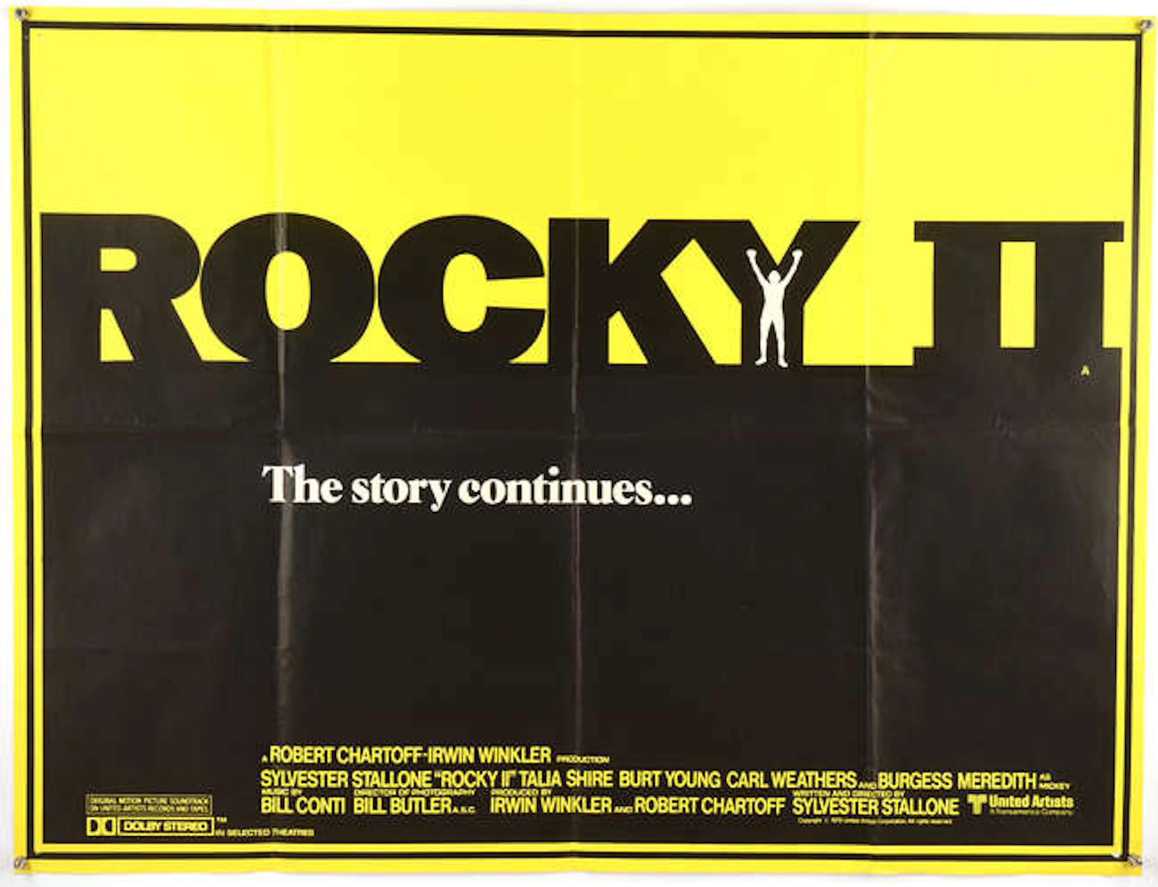 Rocky II (1979), British Quad Film Poster, folded, 30 x 40 inches