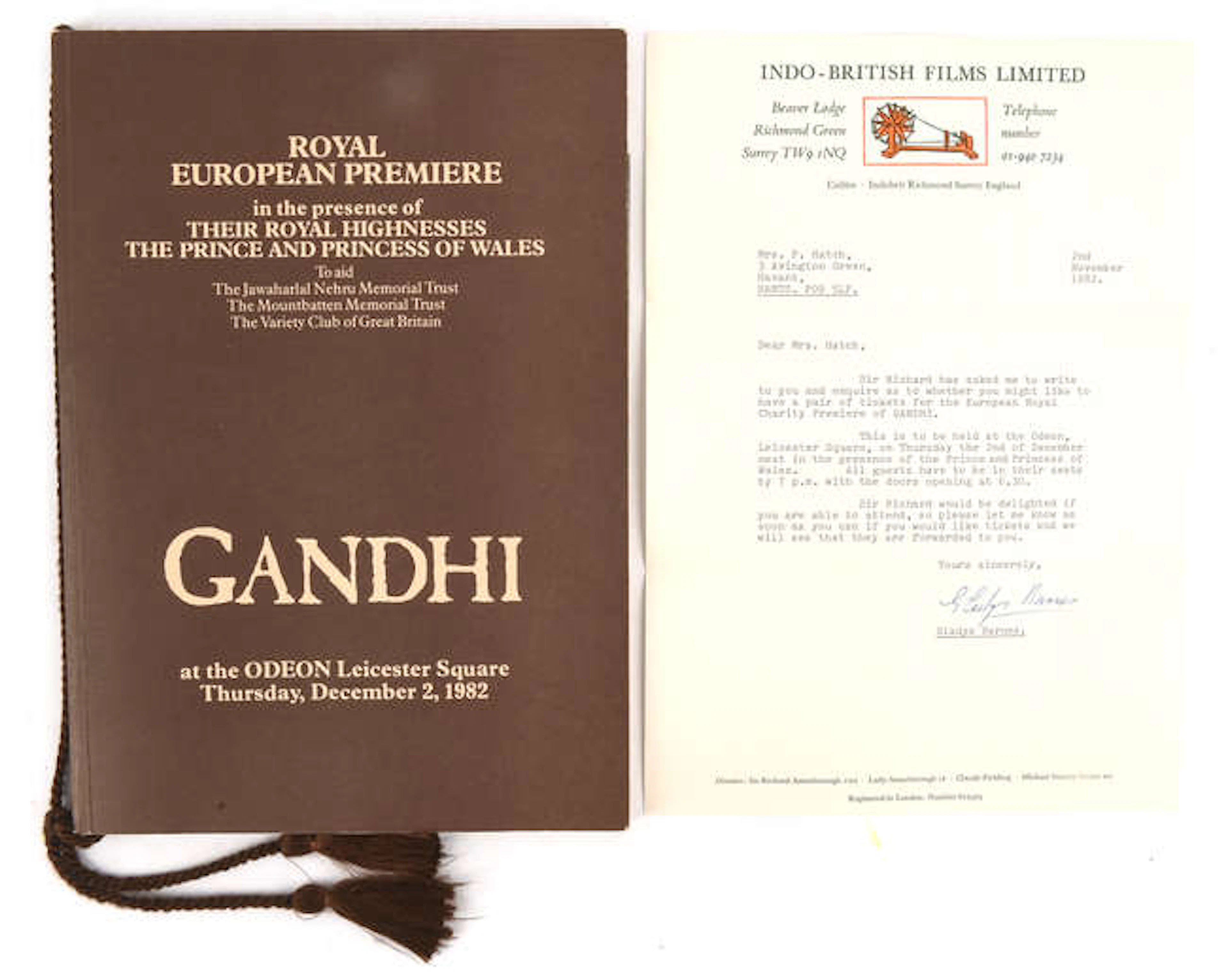 Sir Richard Attenborough (1923-2014) Original Premiere Programmes