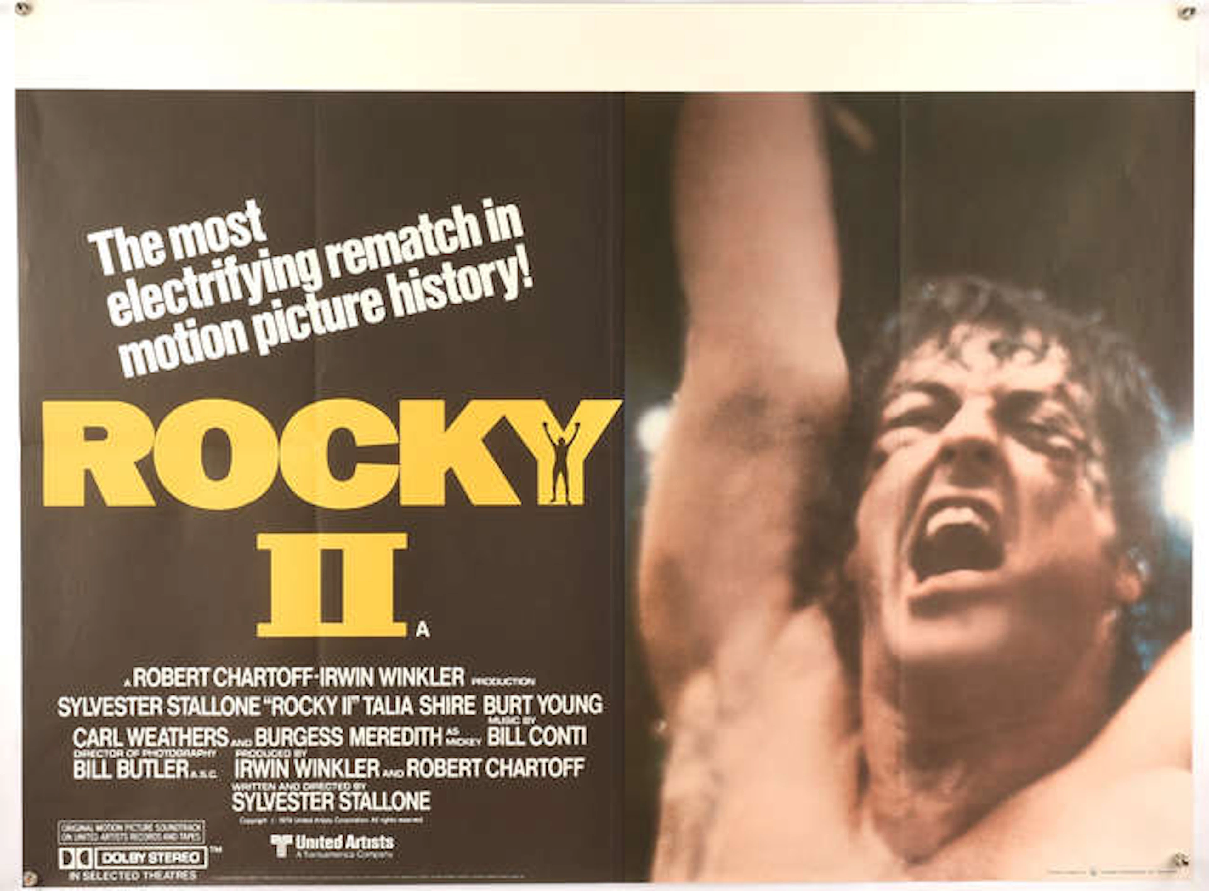 Rocky II (1979), British Quad Film Poster, folded, 30 x 40 inches