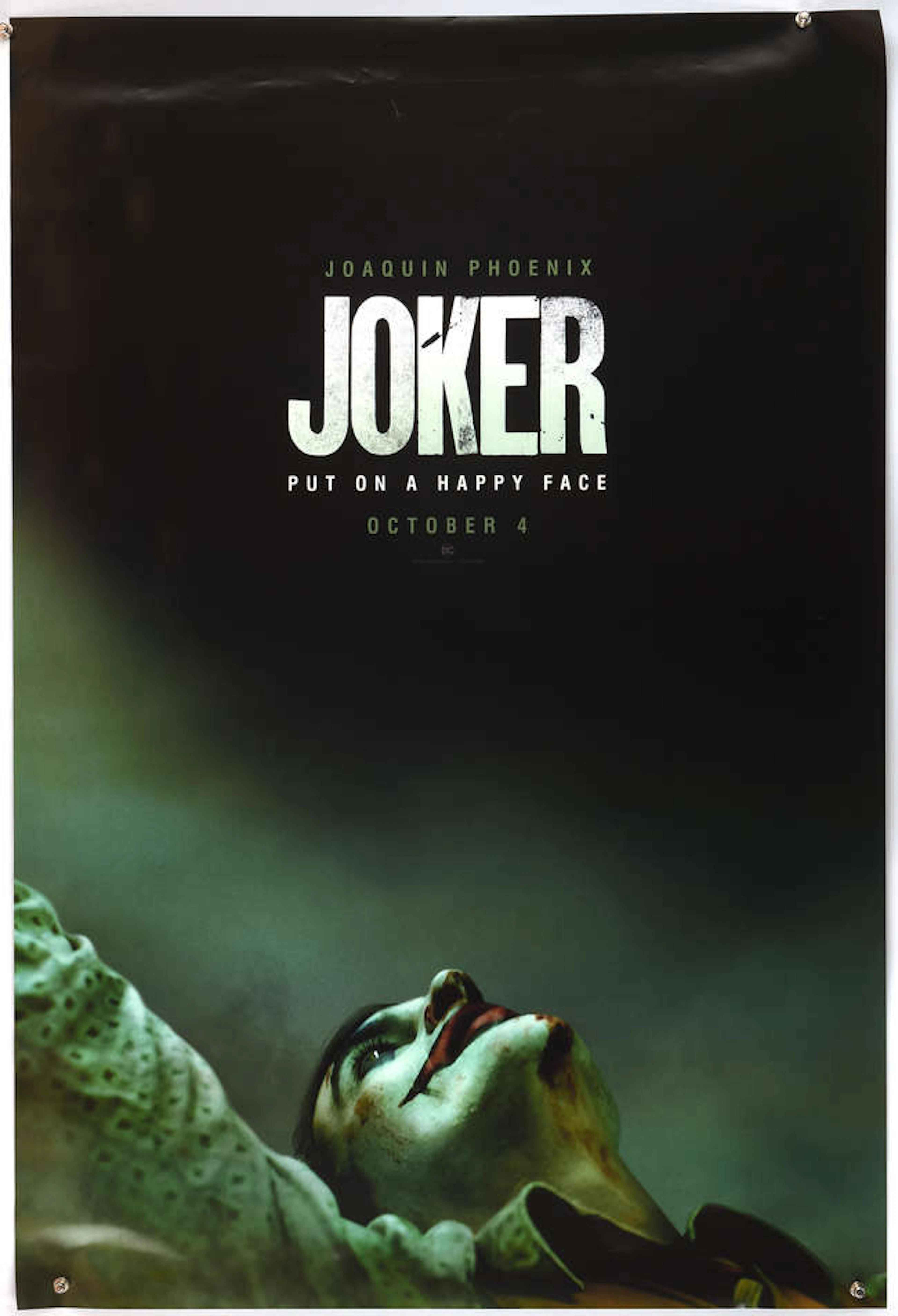 The Joker (2019), US One Sheet Movie Poster, happy face style, double