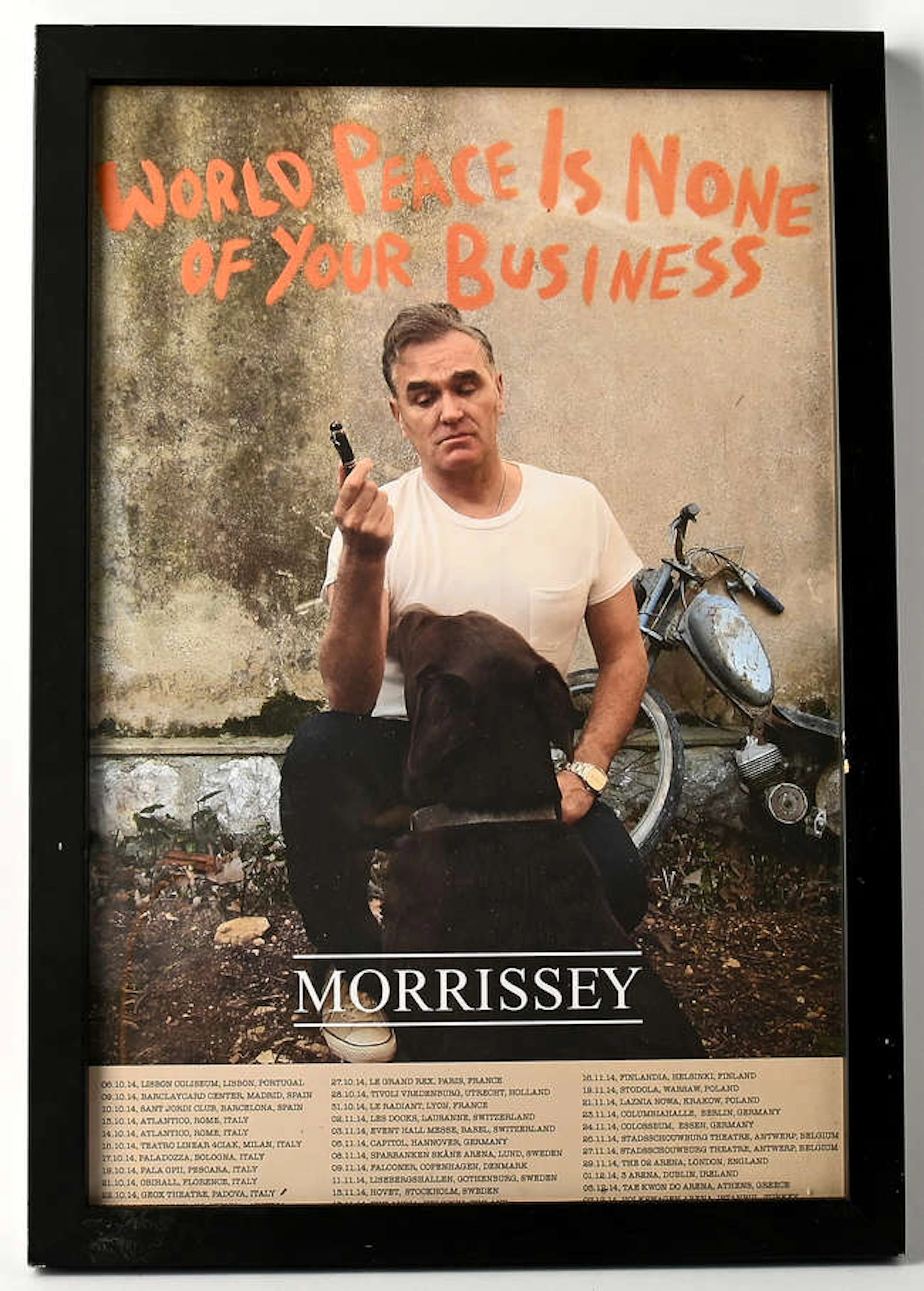 Morrissey 'World Peace Is None Of Your Business' European your poster