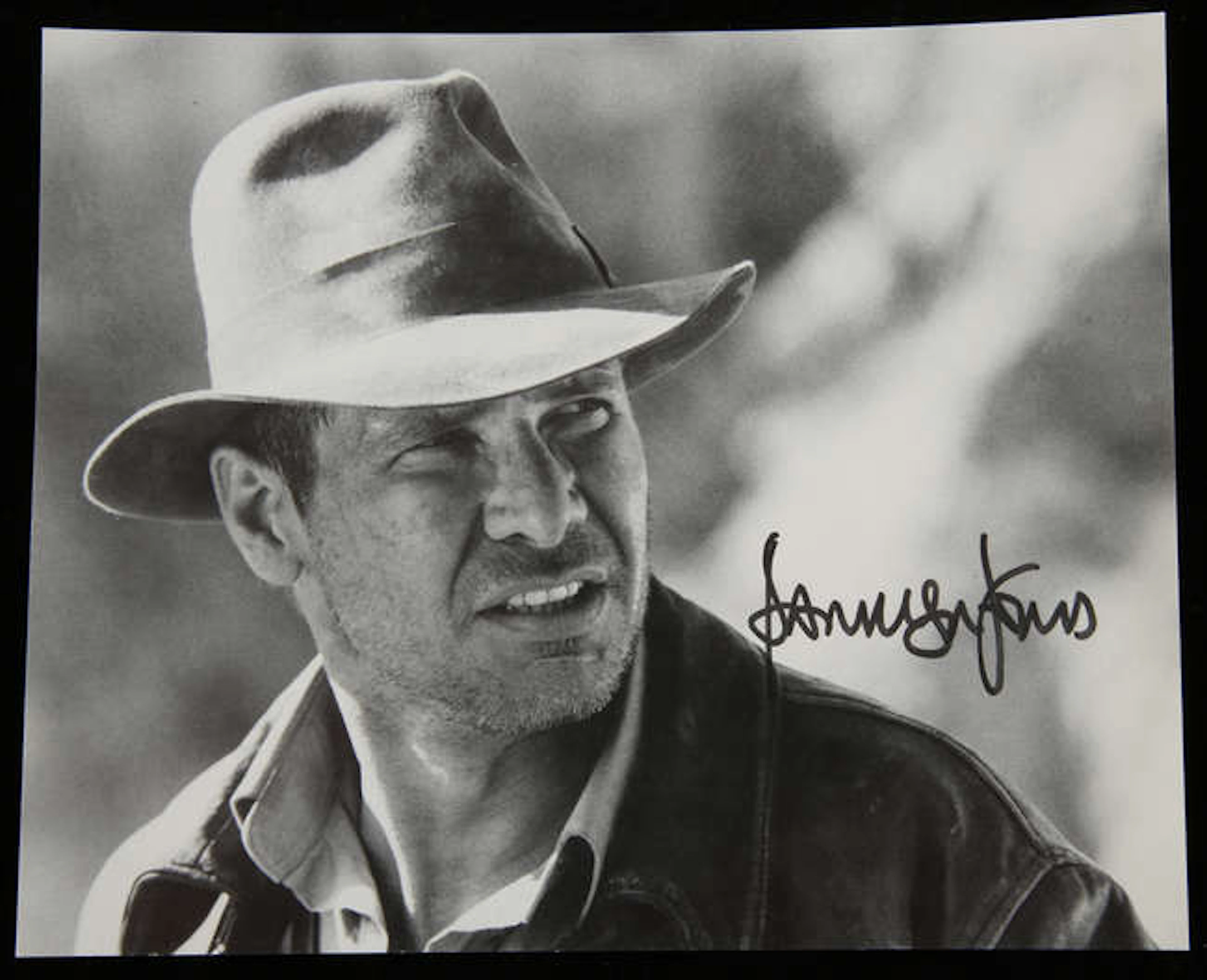 Harrison Ford (1942-) Autographed Photograph black and white publicity