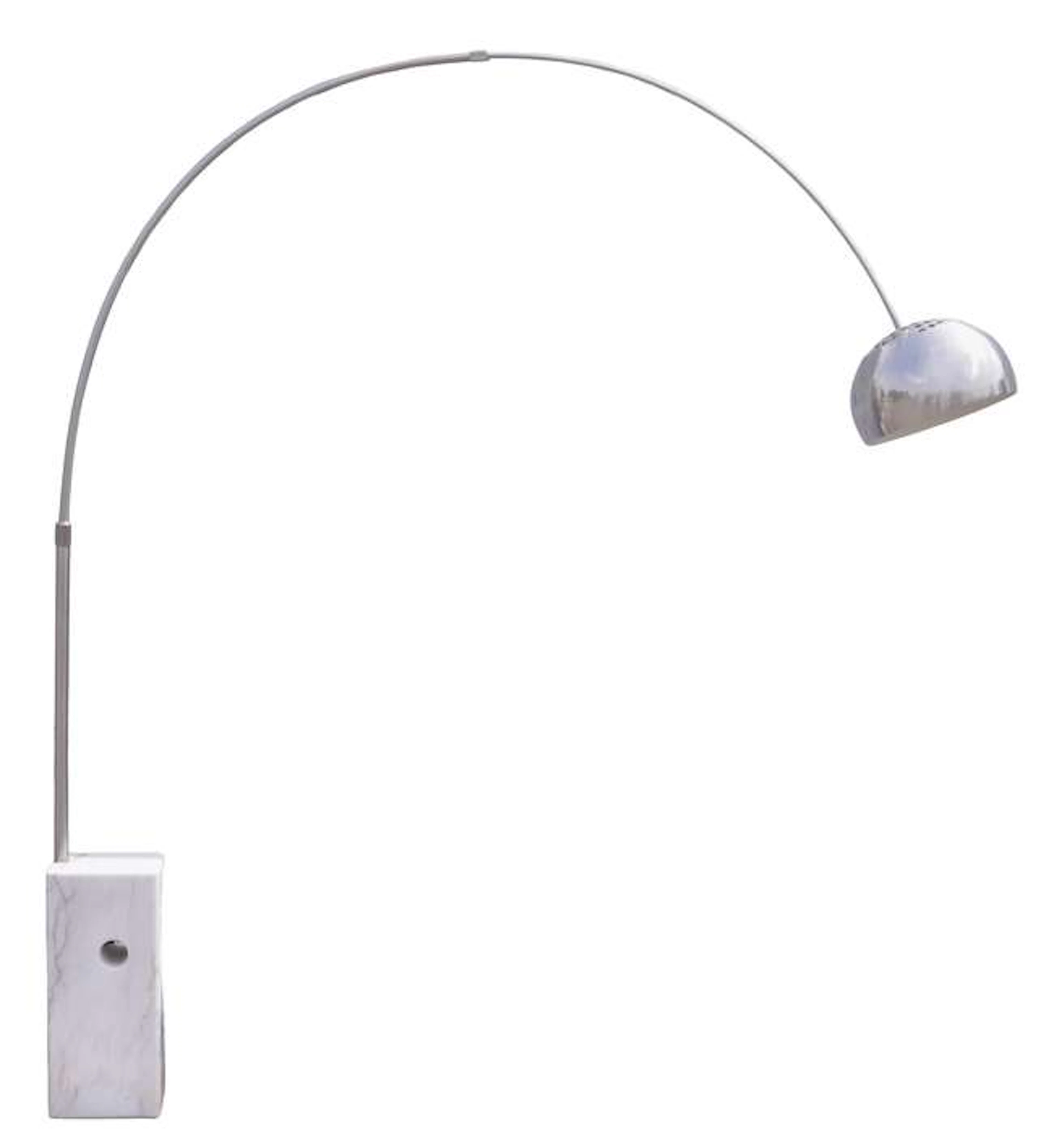 MANNER OF ACHILLE CASTIGLIONI (ITALIAN, 1918-2002), Arco lamp. chromed