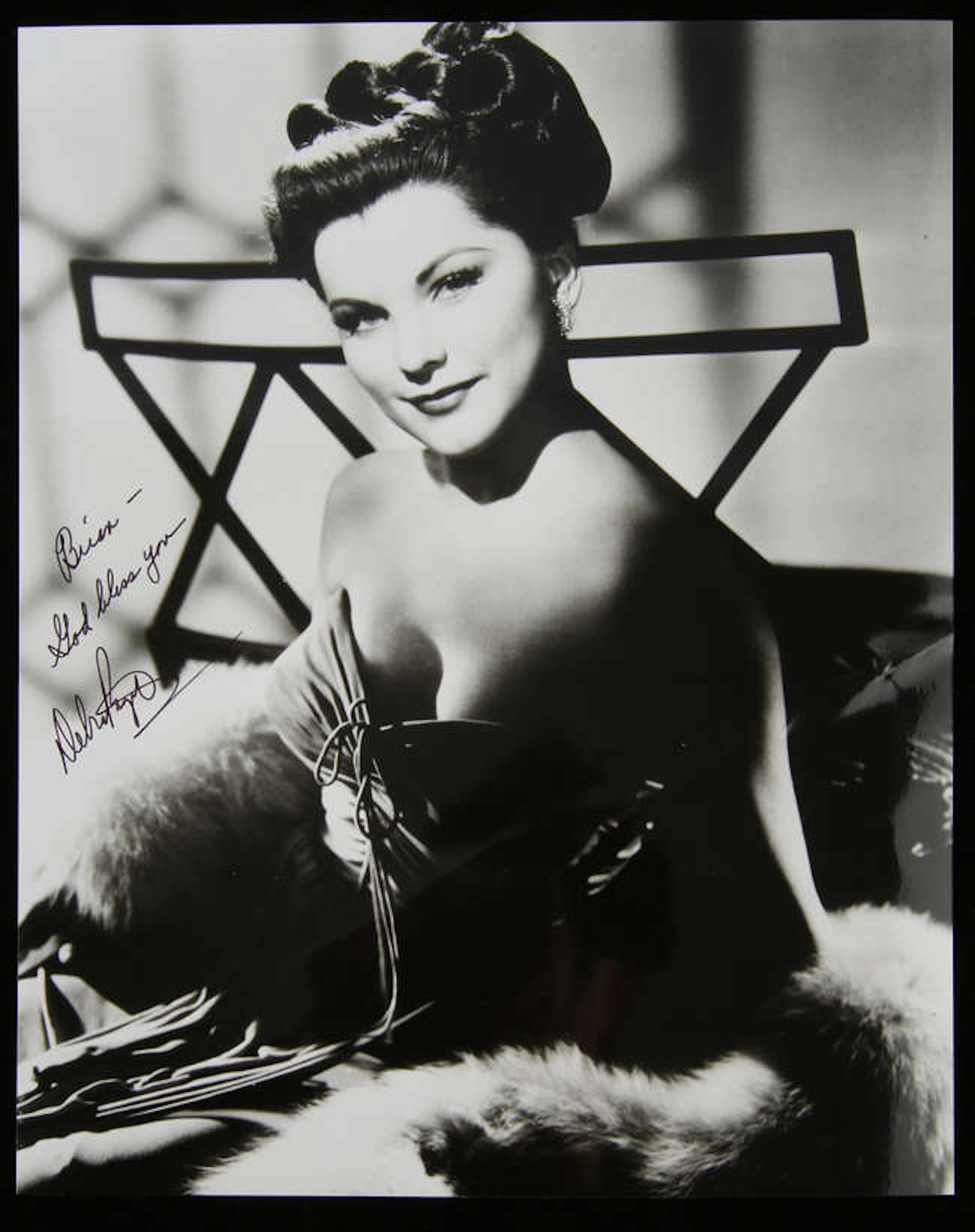 Hollywood Actresses: Jane Russell and Others, Eight Autographed Black