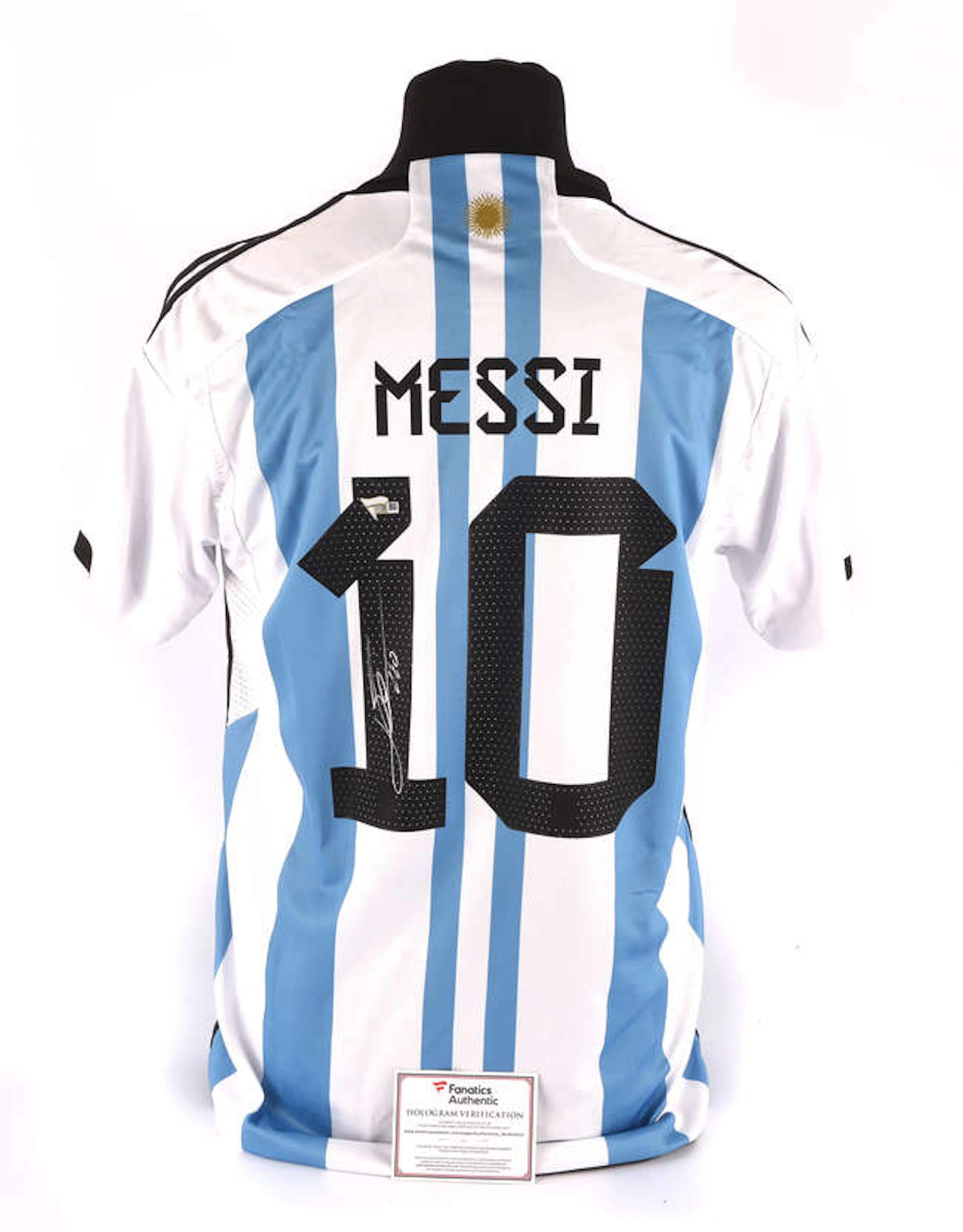 Lionel Messi Back Signed Argentina 2022/23 Home Shirt, with Fanatics