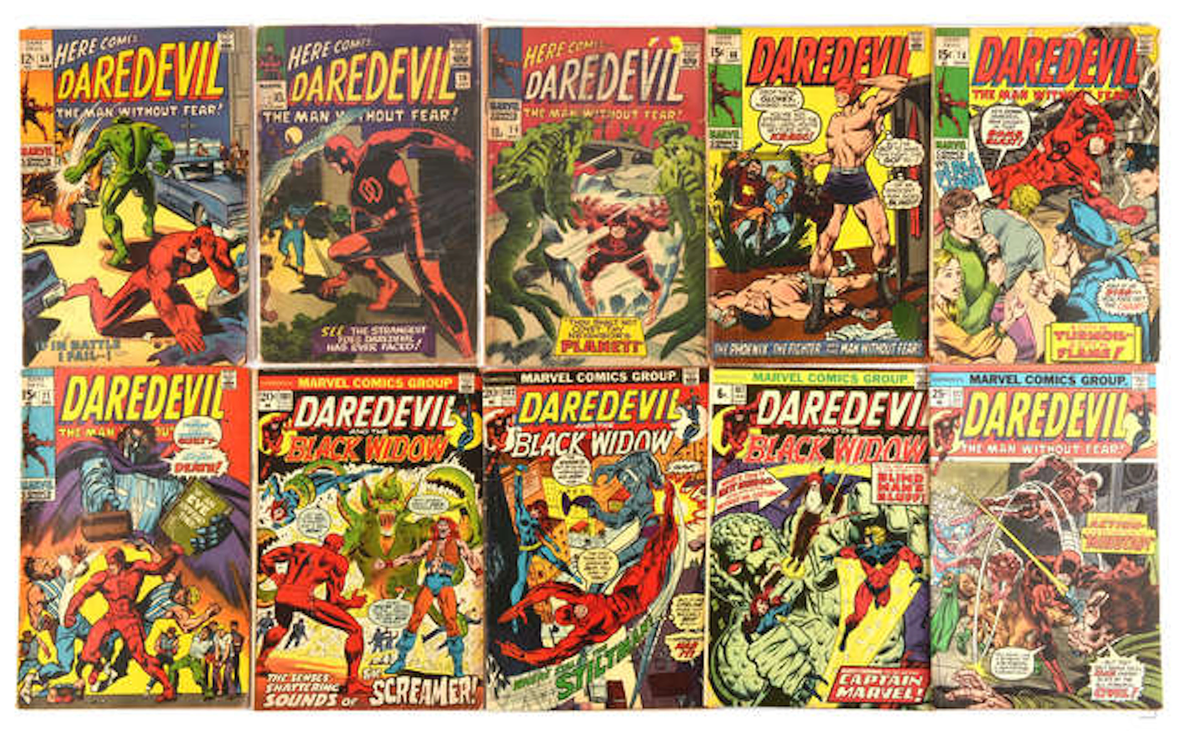 This lot features: Daredevil (1st series) Nos