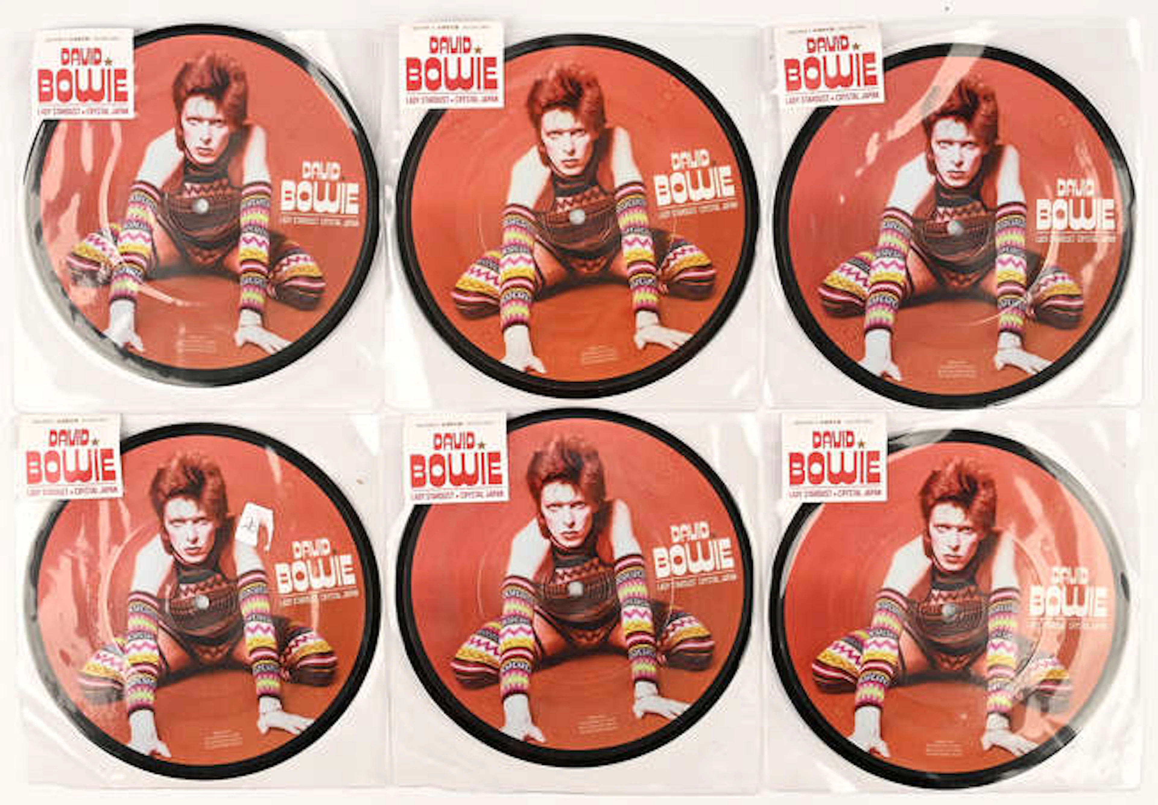 David Bowie - Six Parlophone vinyl picture discs Lady Stardust / Crystal