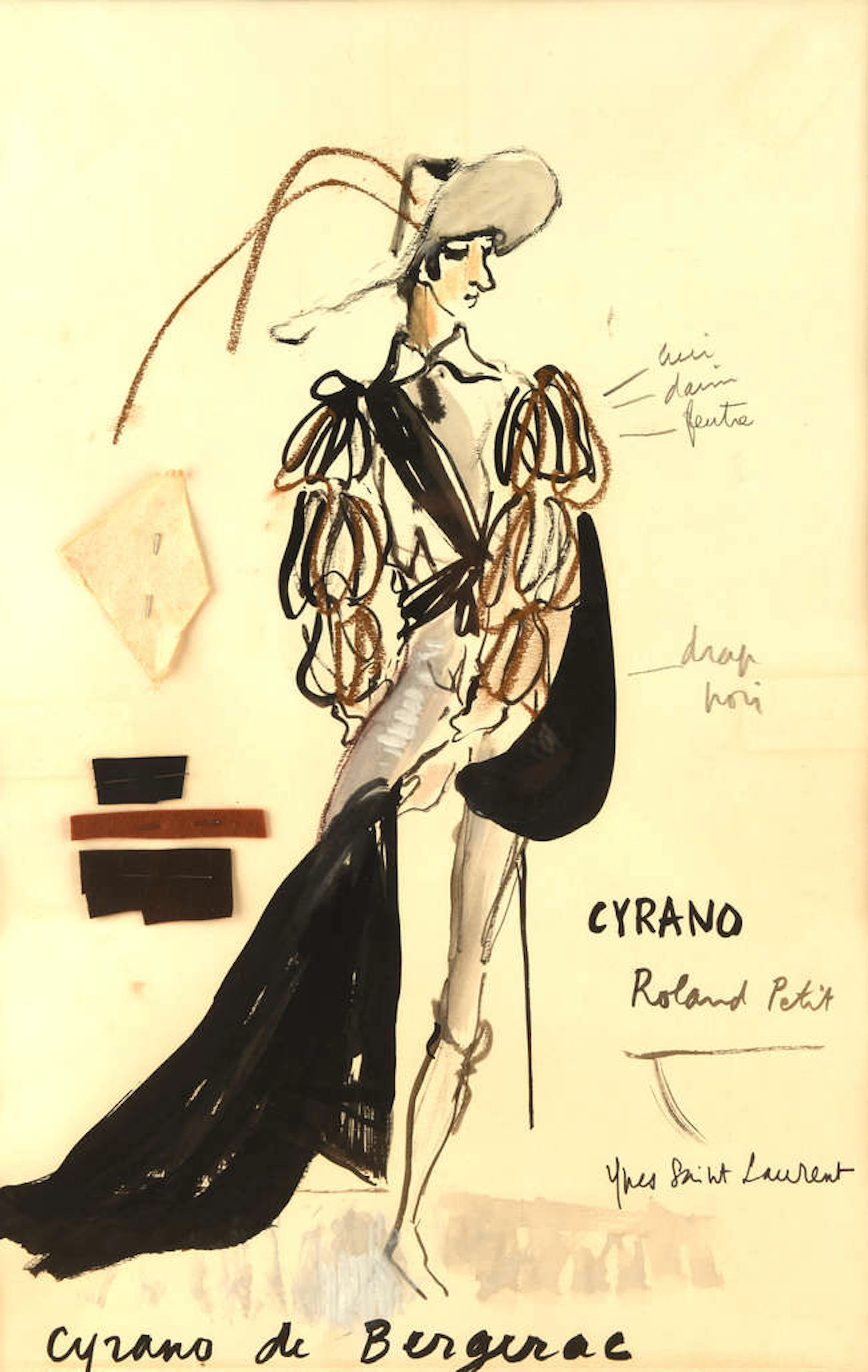 § Yves Saint Laurent (French 1936-2008), a costume design for Cyrano