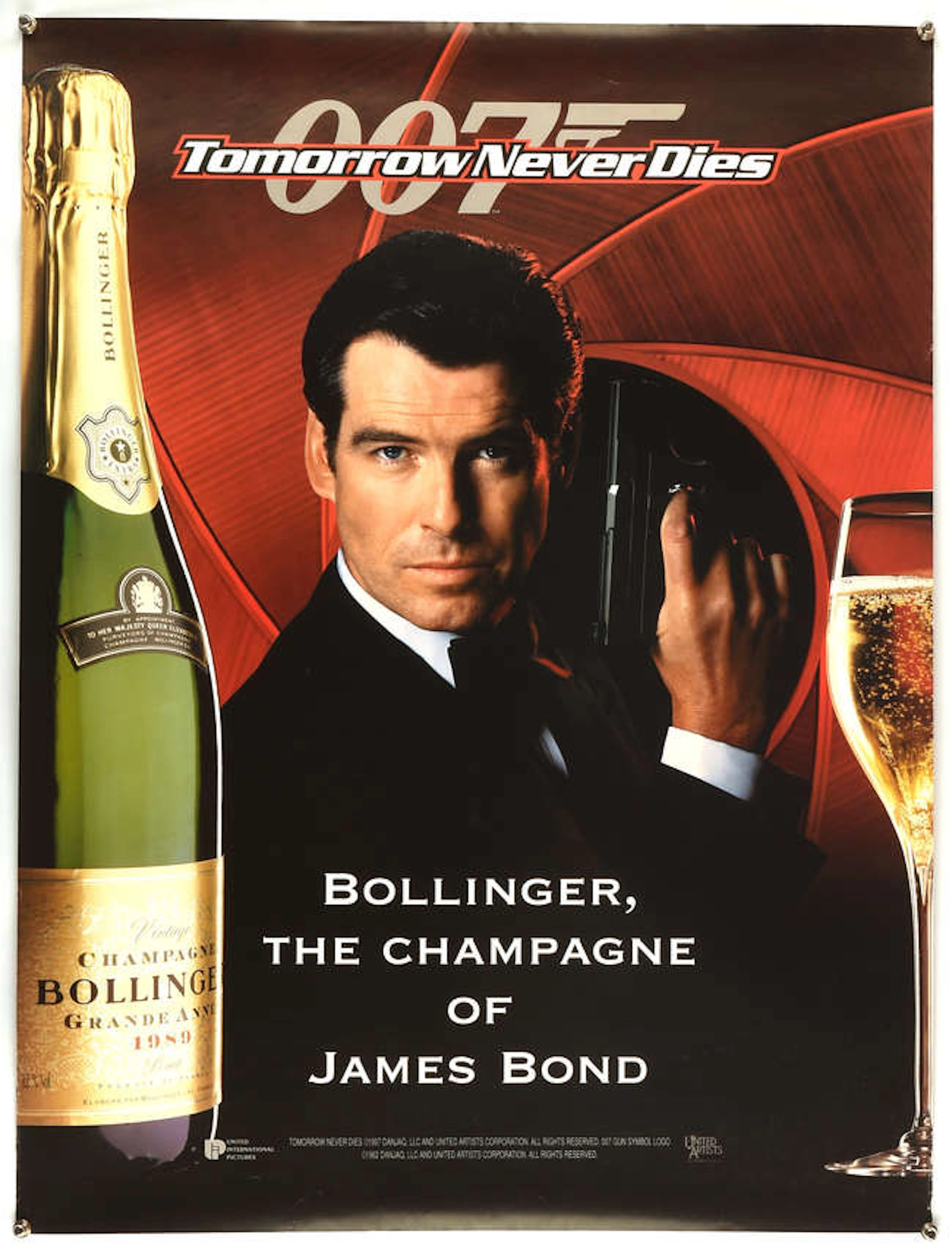 James Bond Bollinger Champagne merchandising tie-in posters for the