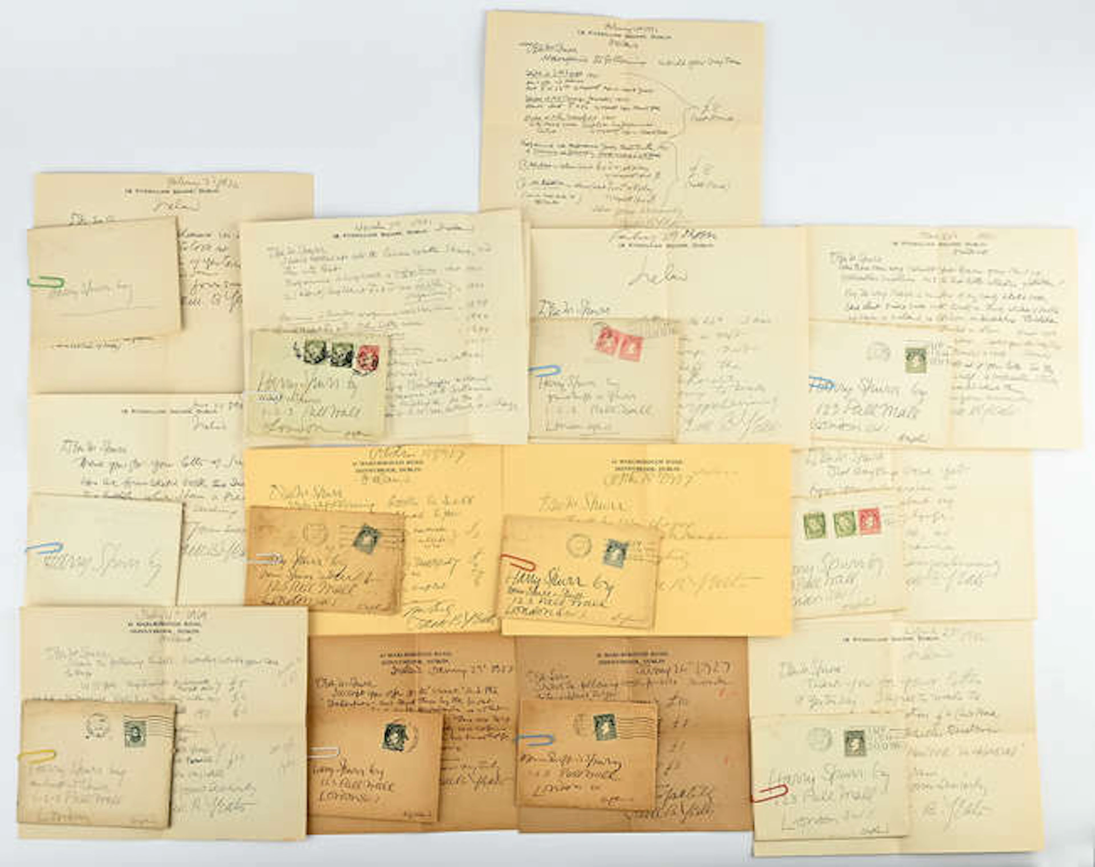 Jack B. Yeats (1871-1957). A Collection of Thirteen Autograph Letters