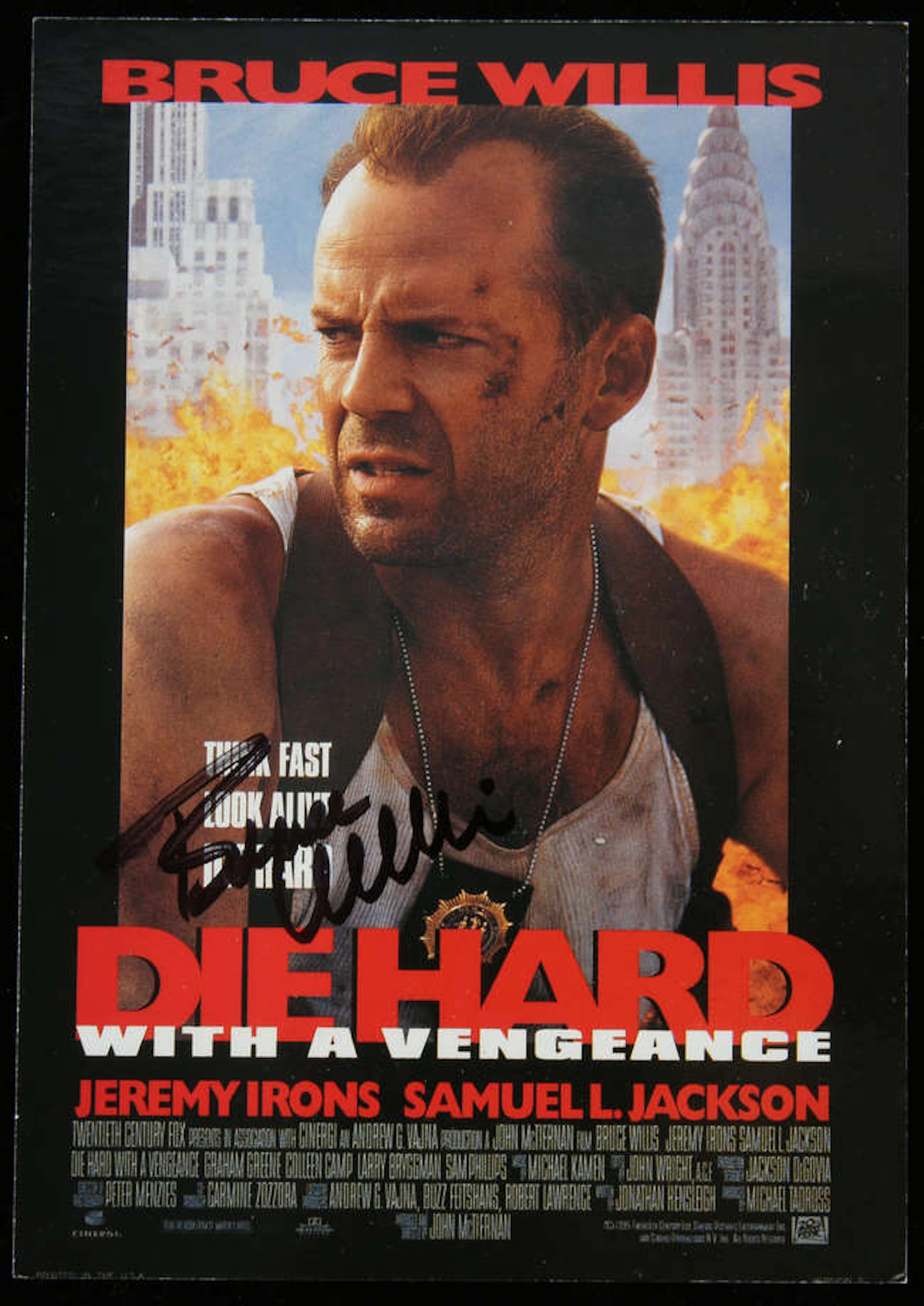 Bruce Willis (1955-) Autographed Die Hard With A Vengeance (1995)