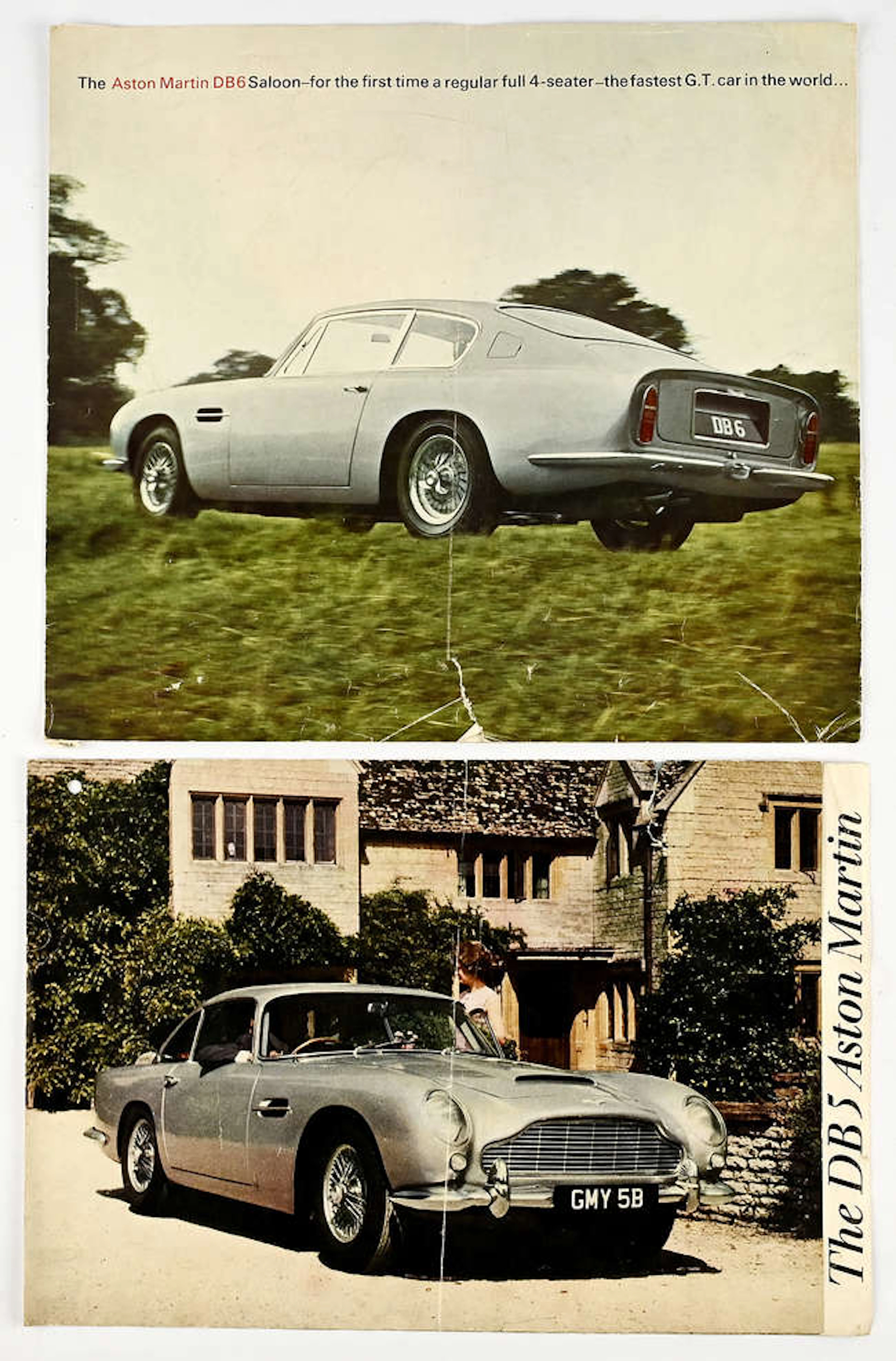 Original Aston Martin Lagonda LTD vintage DB5 and DB6 rare sales brochures.