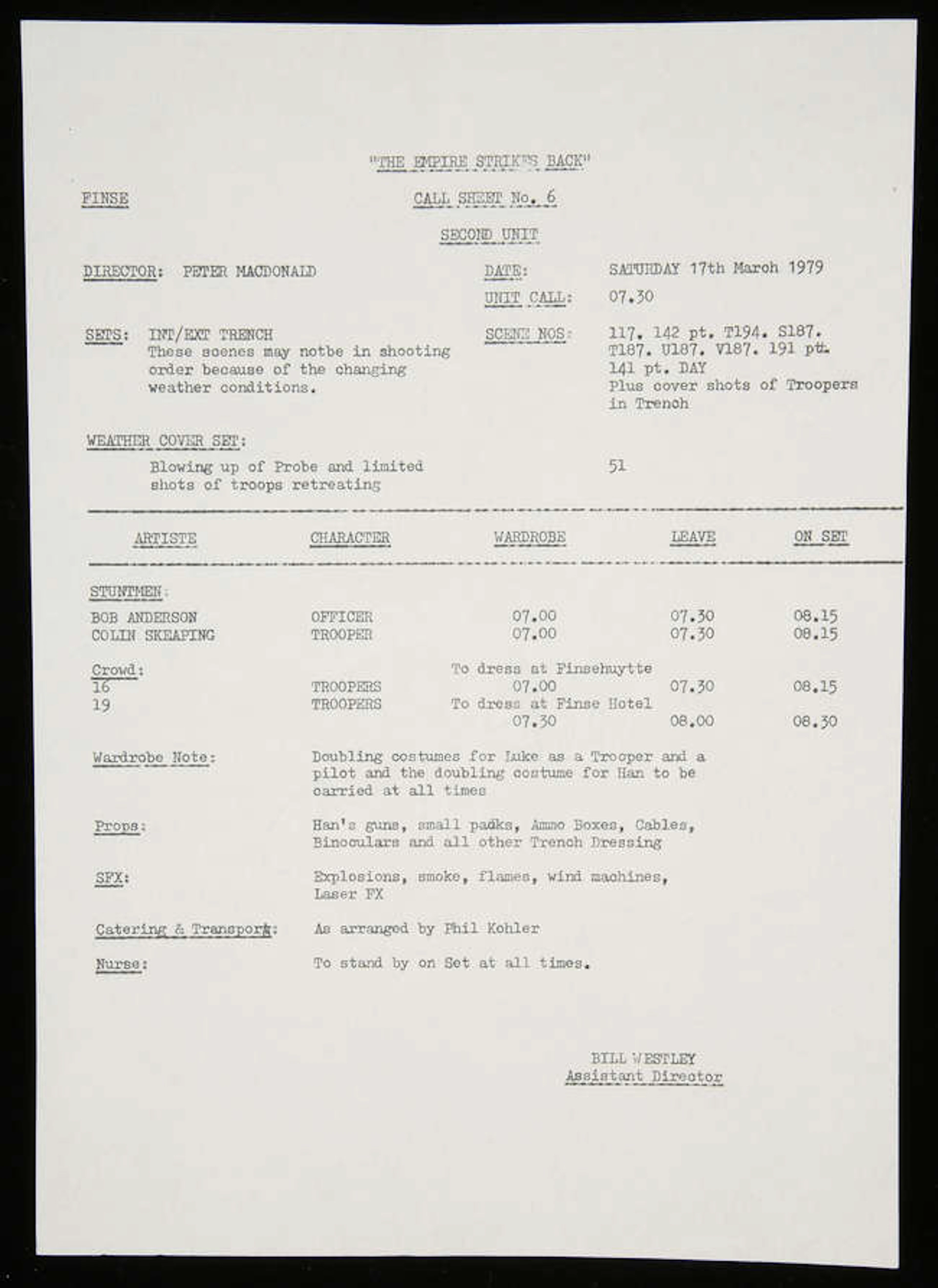 Star Wars: Episode V The Empire Strikes Back (1980). Original used