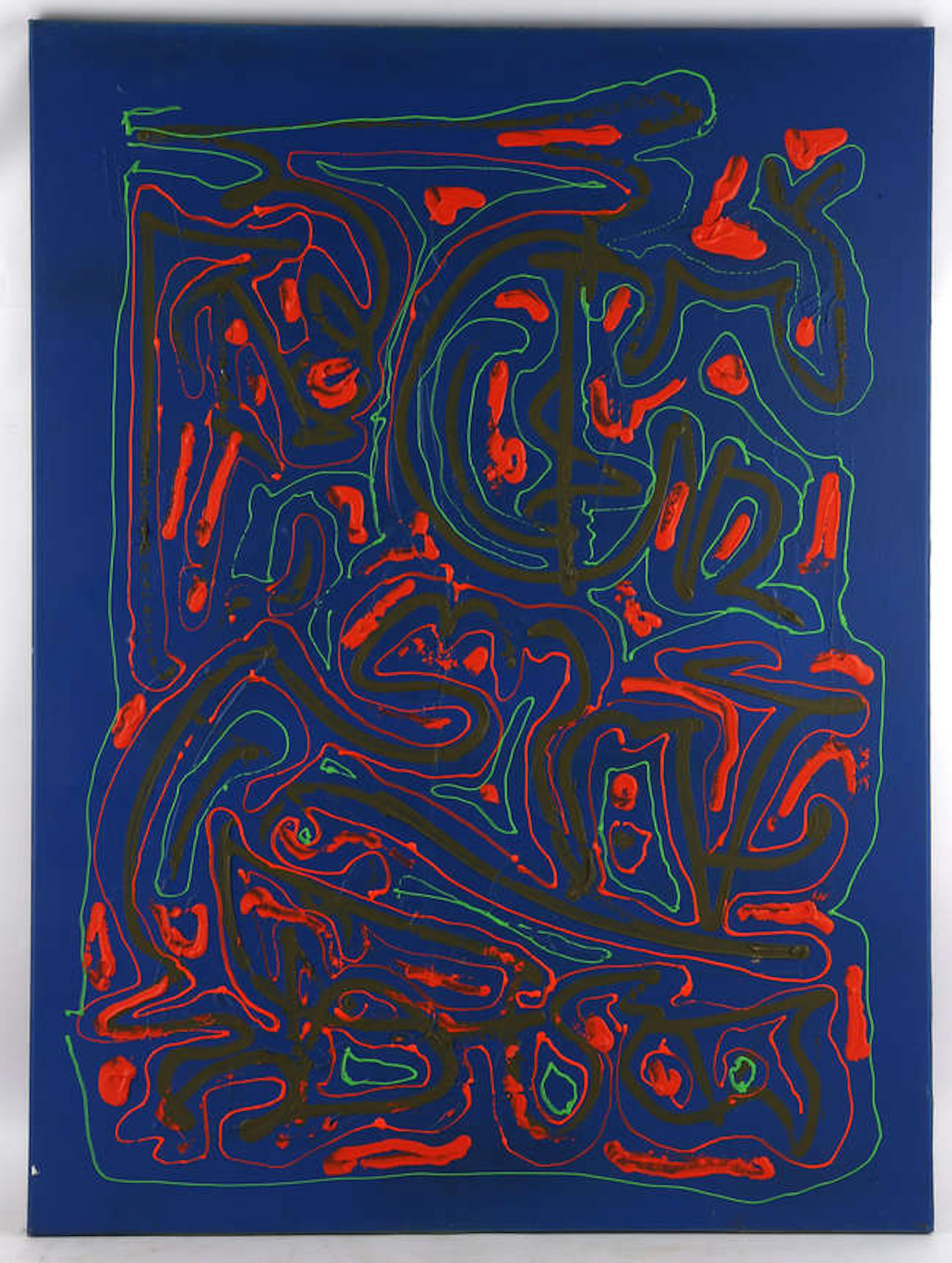 § John Plumb (British 1927-2008), 'Neon Aqua Reflect', acrylic on