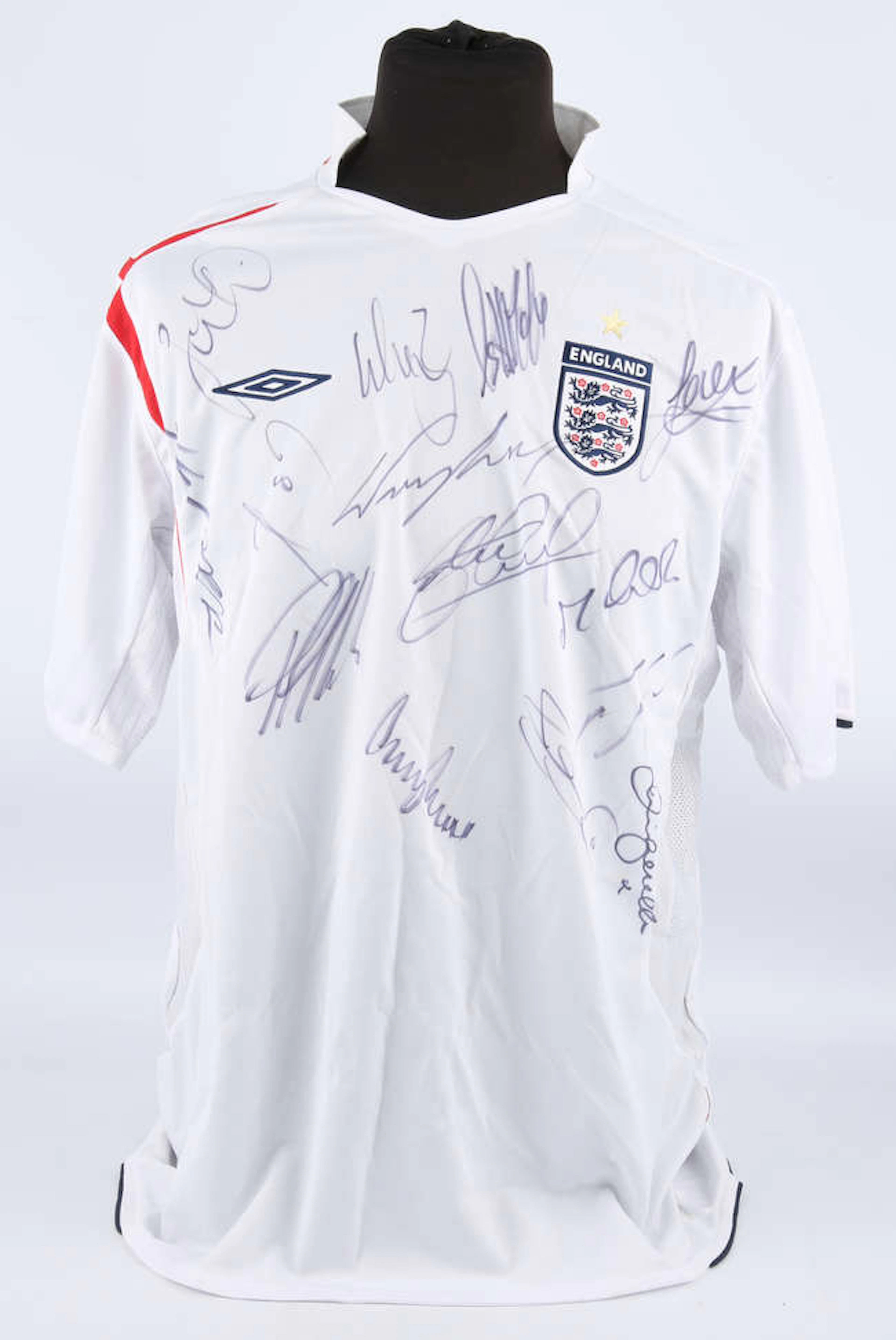 2003 Signed England Shirt Signed by 14 to Include Wayne Rooney, John