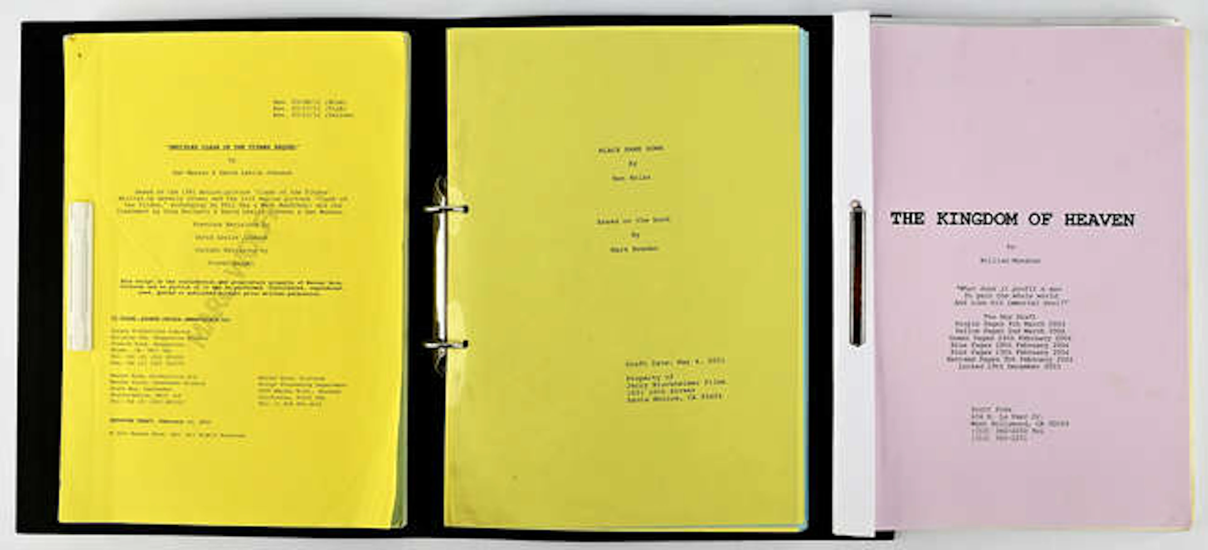 The Mark Wolff Collection: Three Original Production Scripts, Black