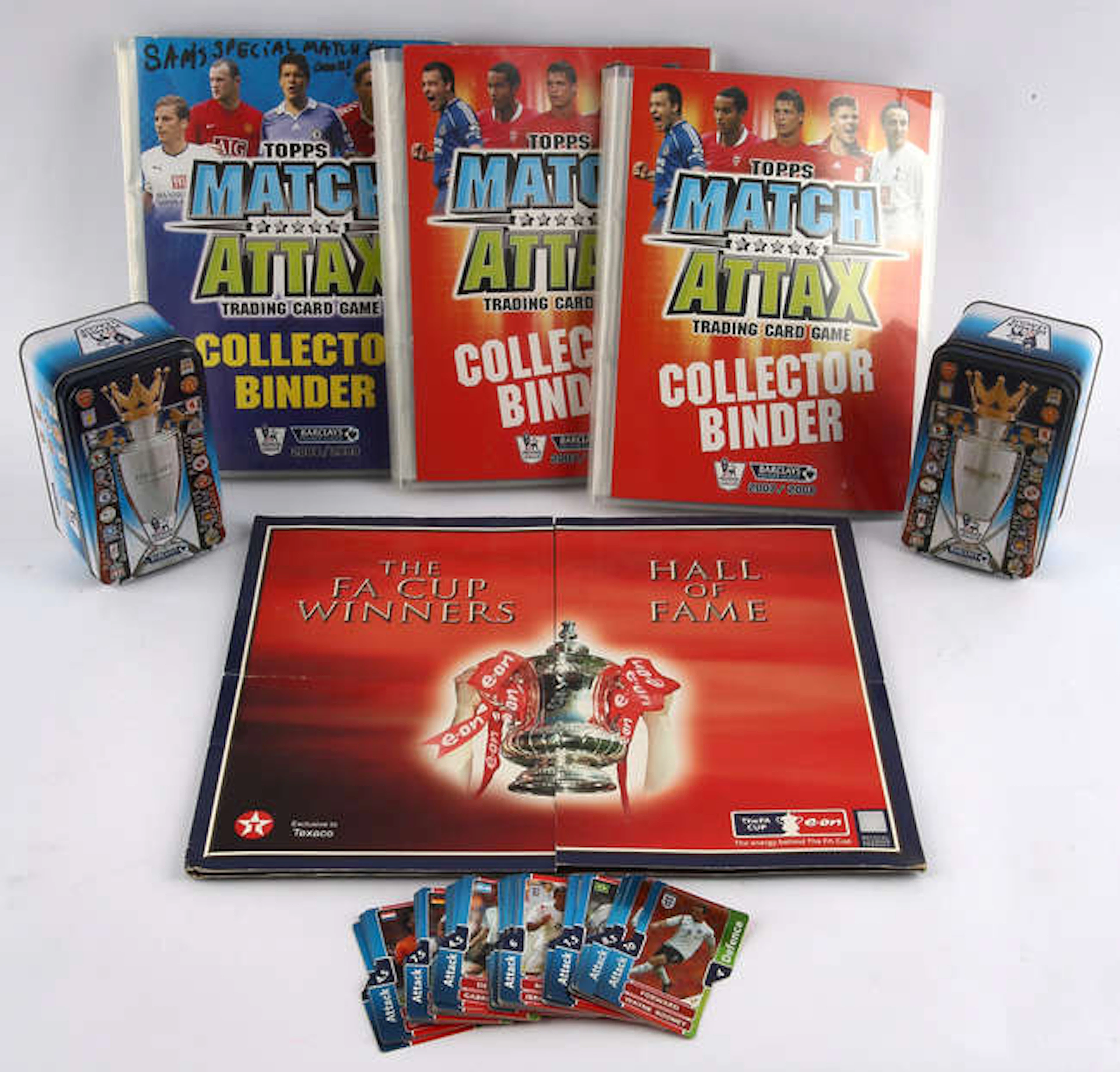 A large assortment of 2000s Topps Match Attax football cards and additional