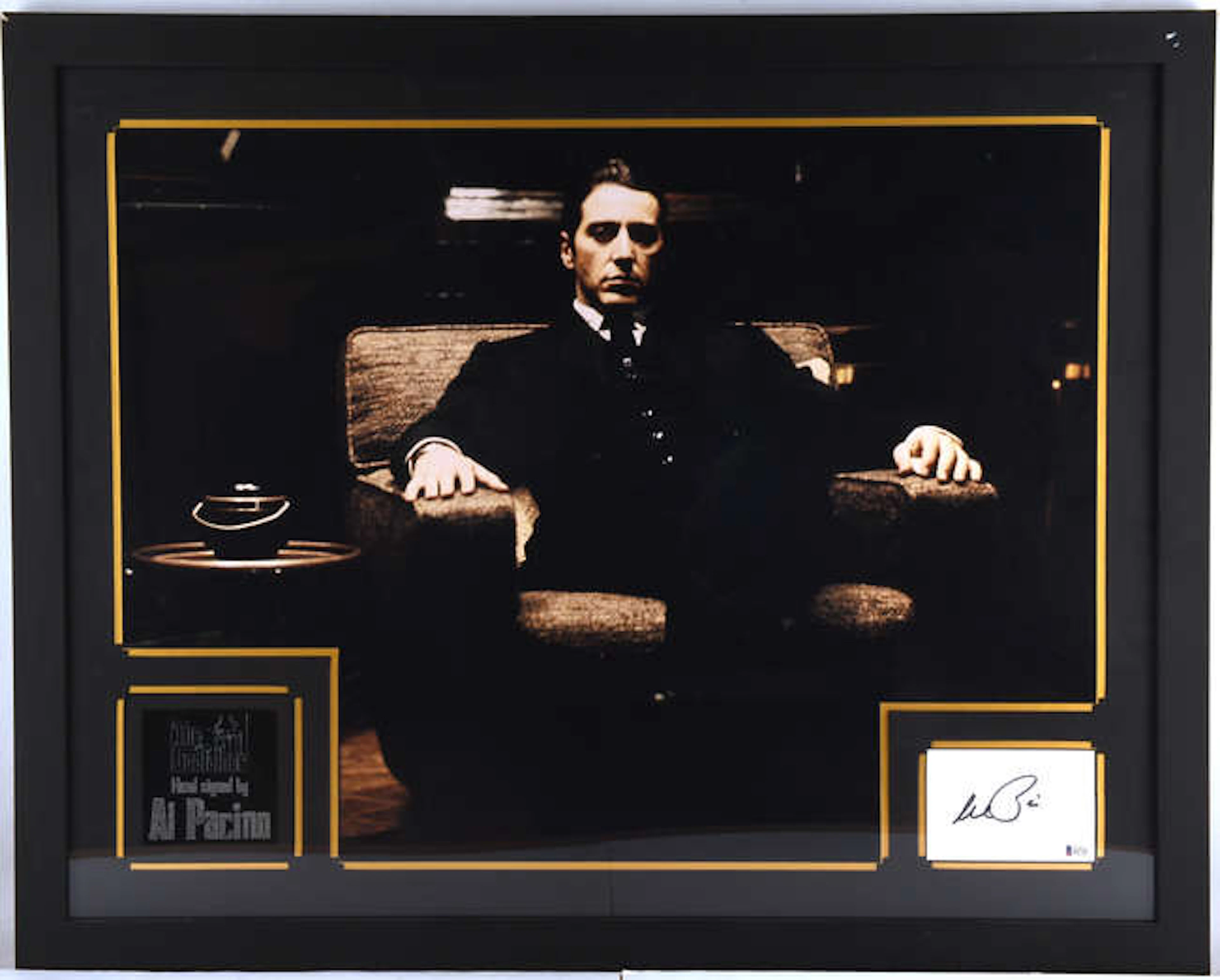 Godfather 2 Signed Al Pacino Display - Scarface poster with a signed