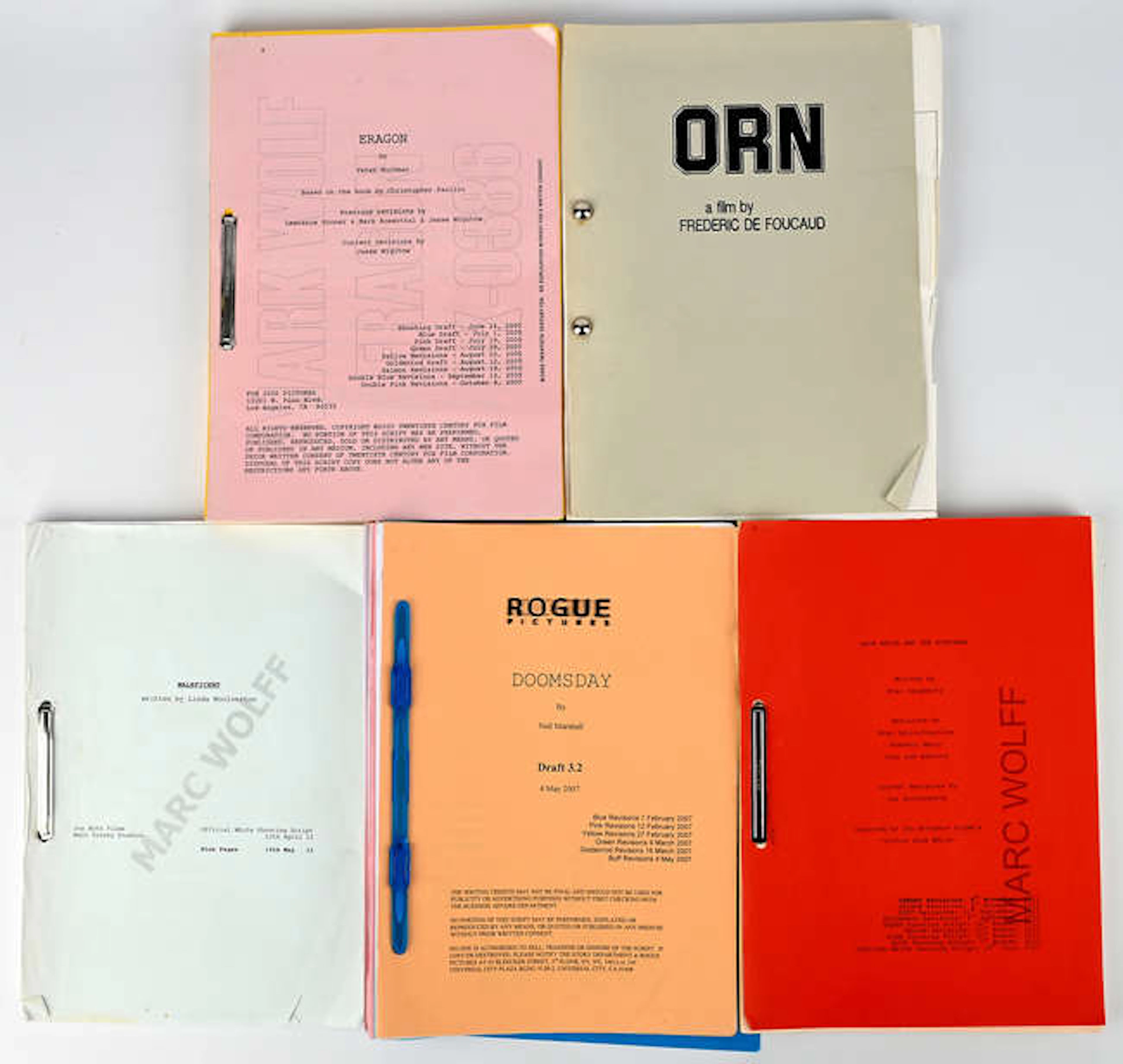The Marc Wolff Collection: Five Original Production Scripts, to include