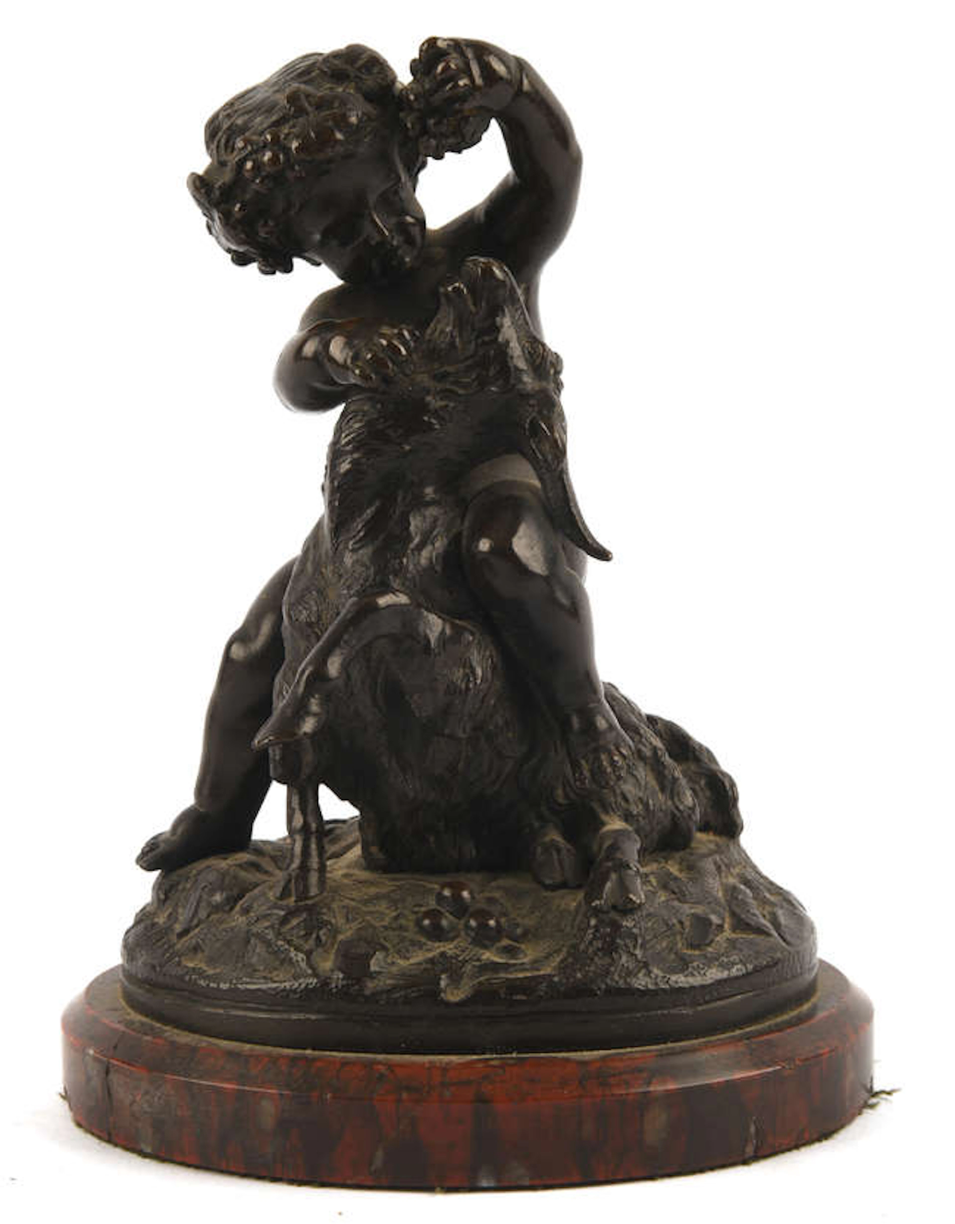 After Alfred Boucher, (French, 1850-1934), a brown patinated bronze
