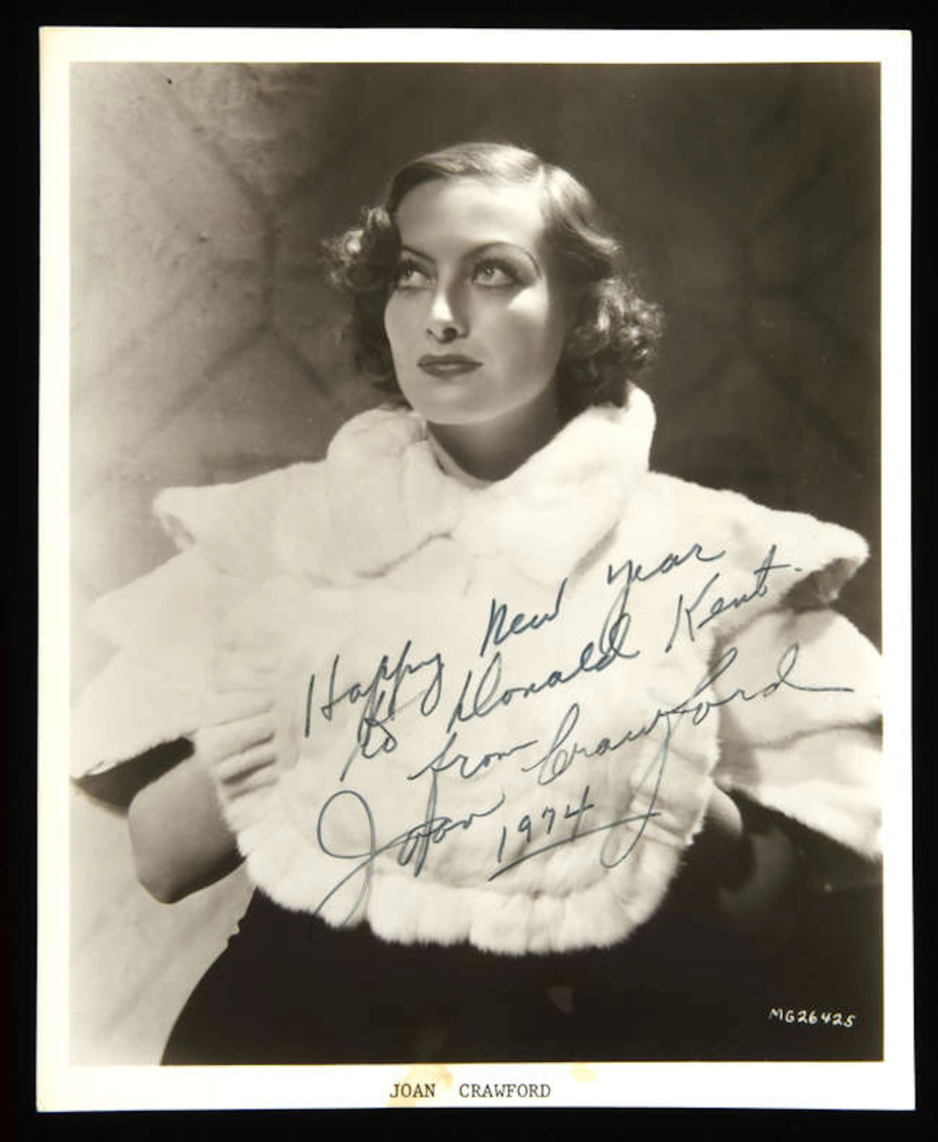 Joan Crawford; Bette Davis; and Faye Dunaway: Three Autographed Photographs