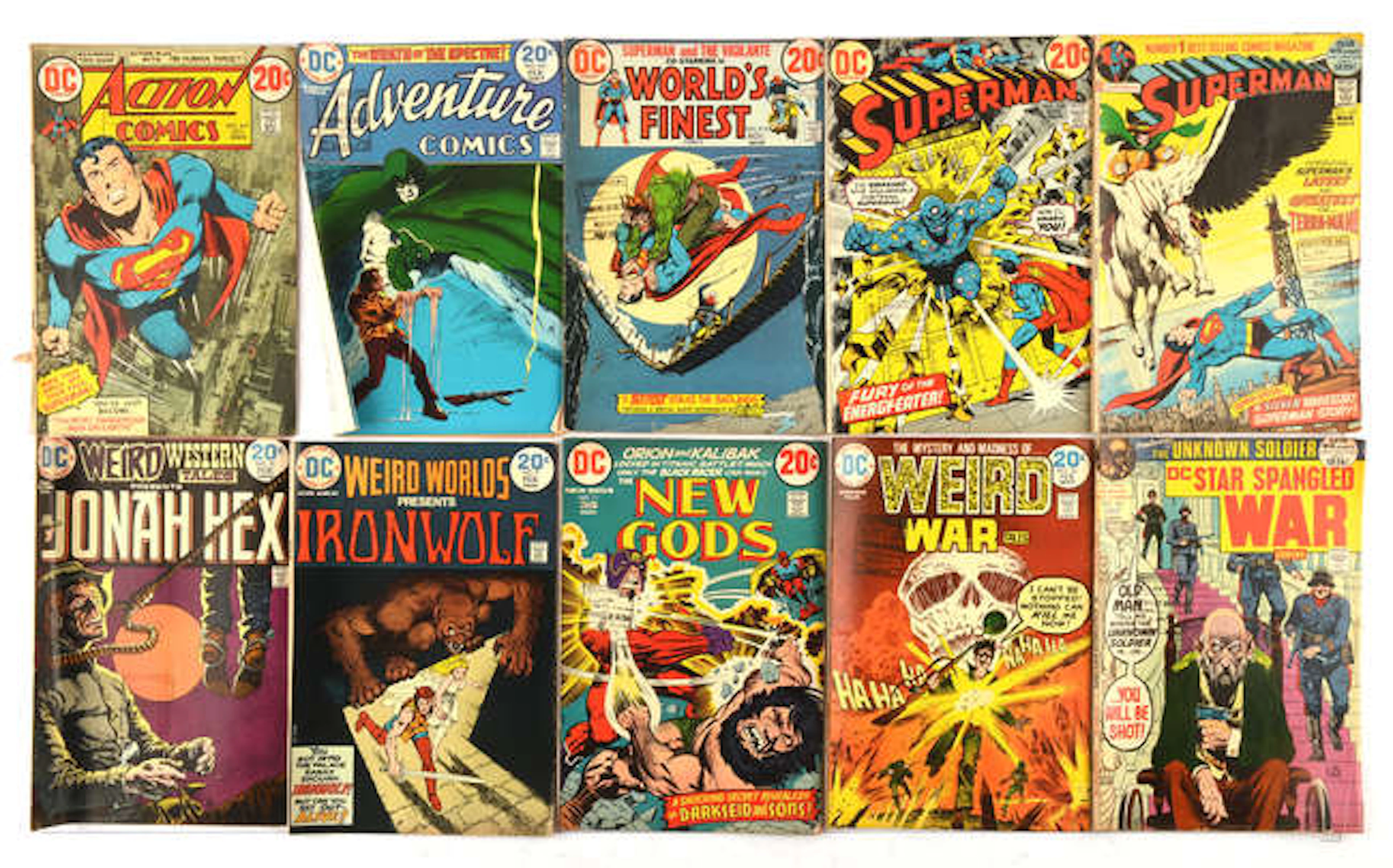 This lot features: Action Comics (1st series) Nos