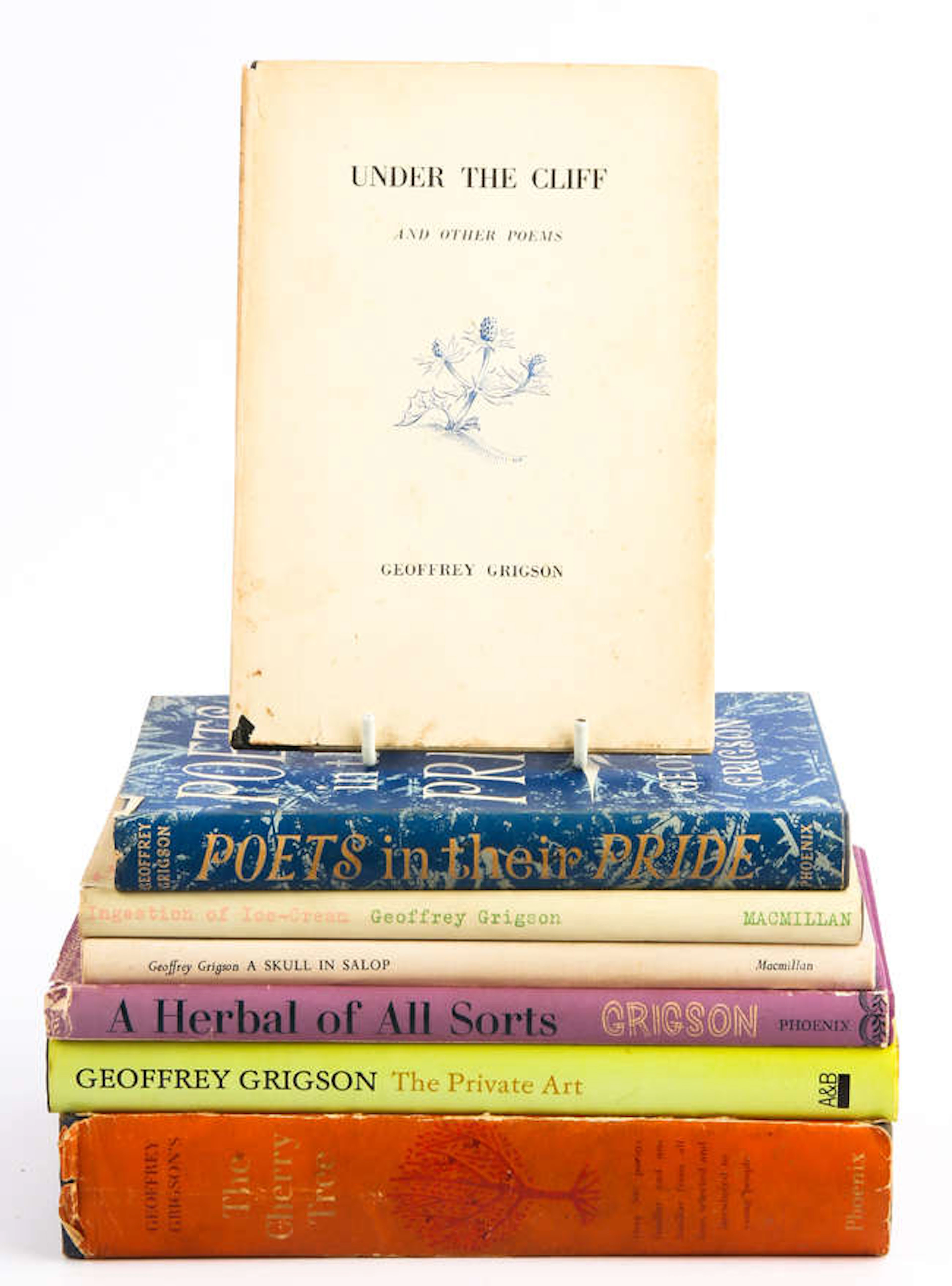 GRIGSON, (Geoffrey), (1905-1985). A group of seven 1st editions, to