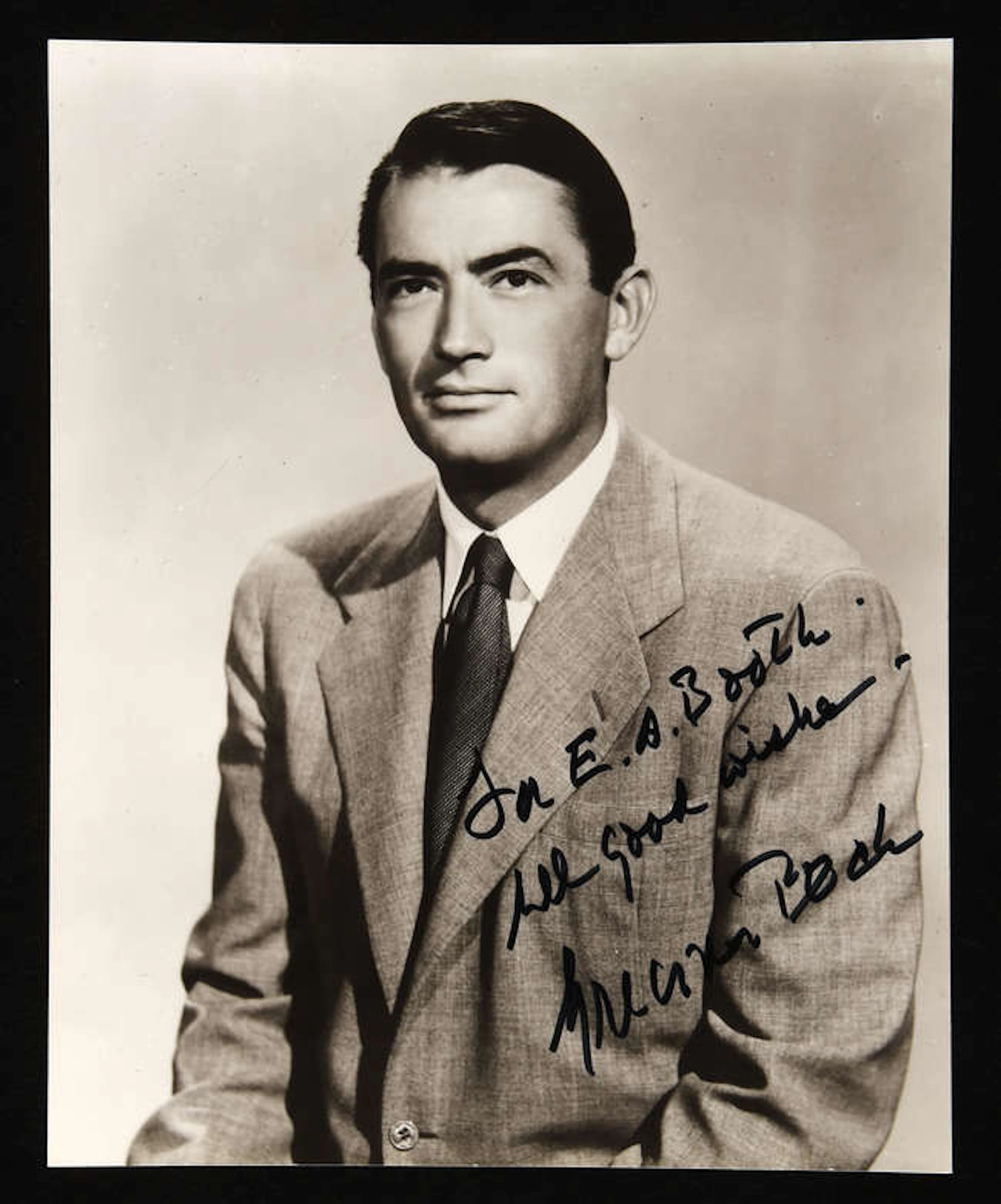 Gregory Peck (1916-2003) black and white publicity photograph signed