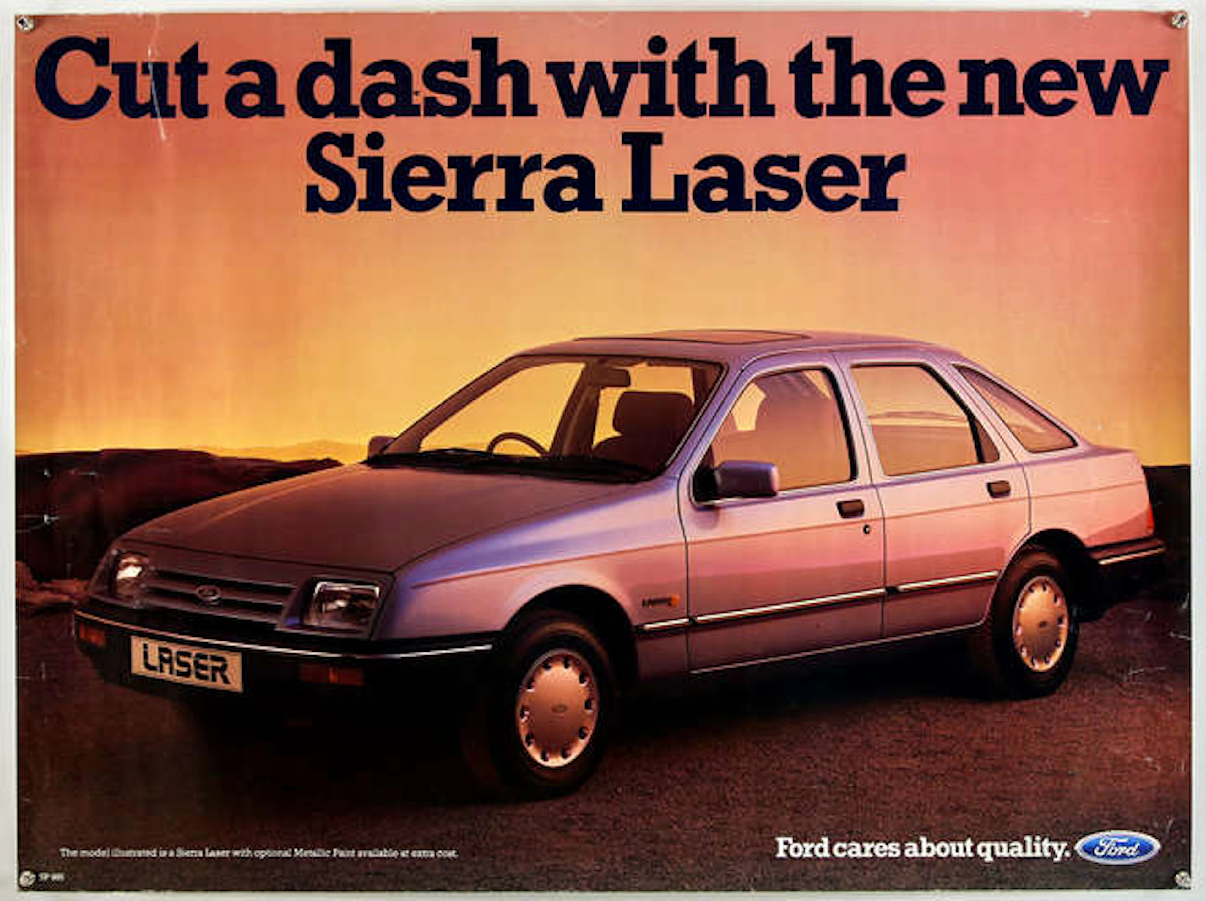 Ford Sierra c1982 original factory poster, rolled, approx 40 x 30 inches.