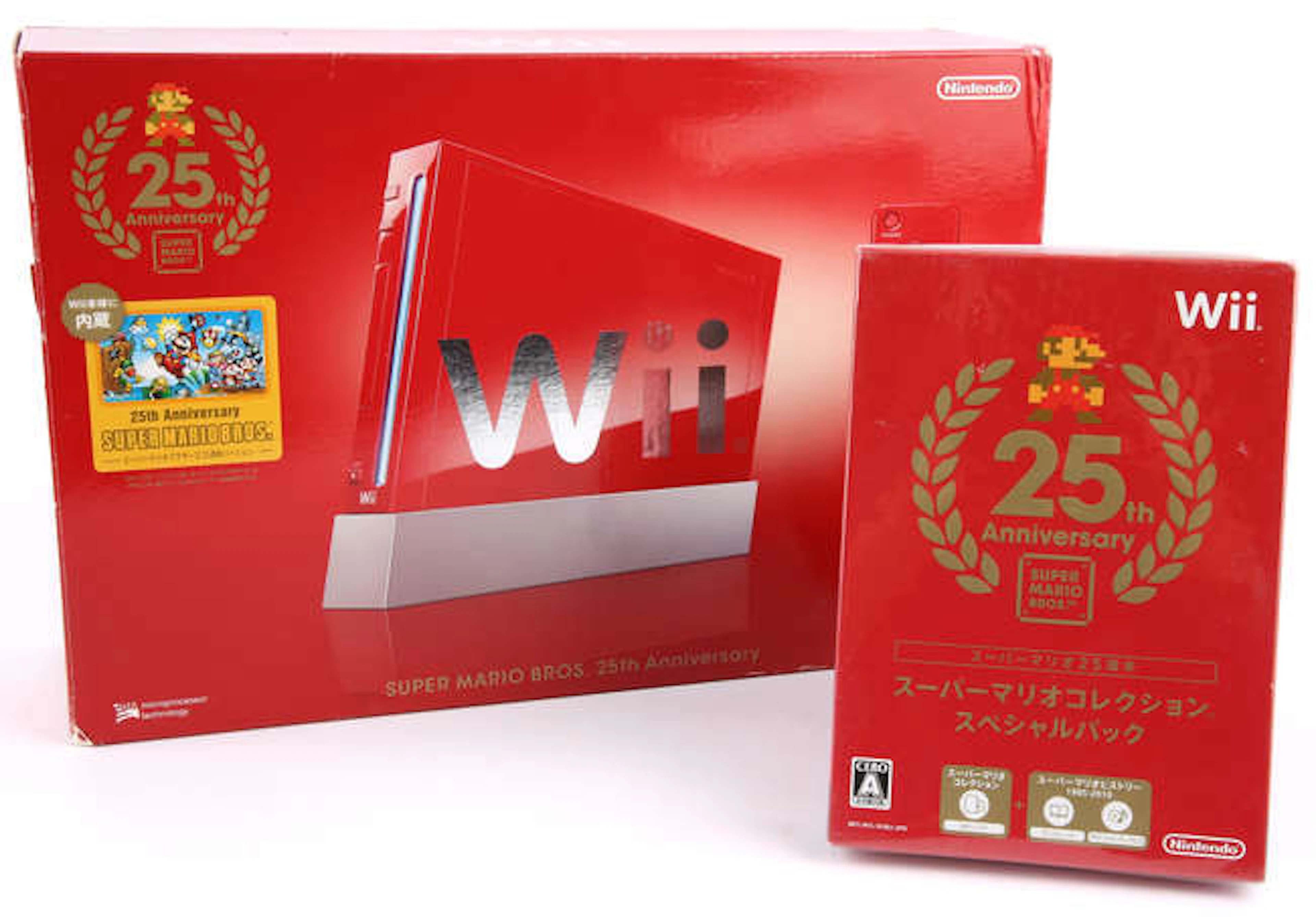 Nintendo Wii Console Red [Mario 25th Anniversary] and Super Mario
