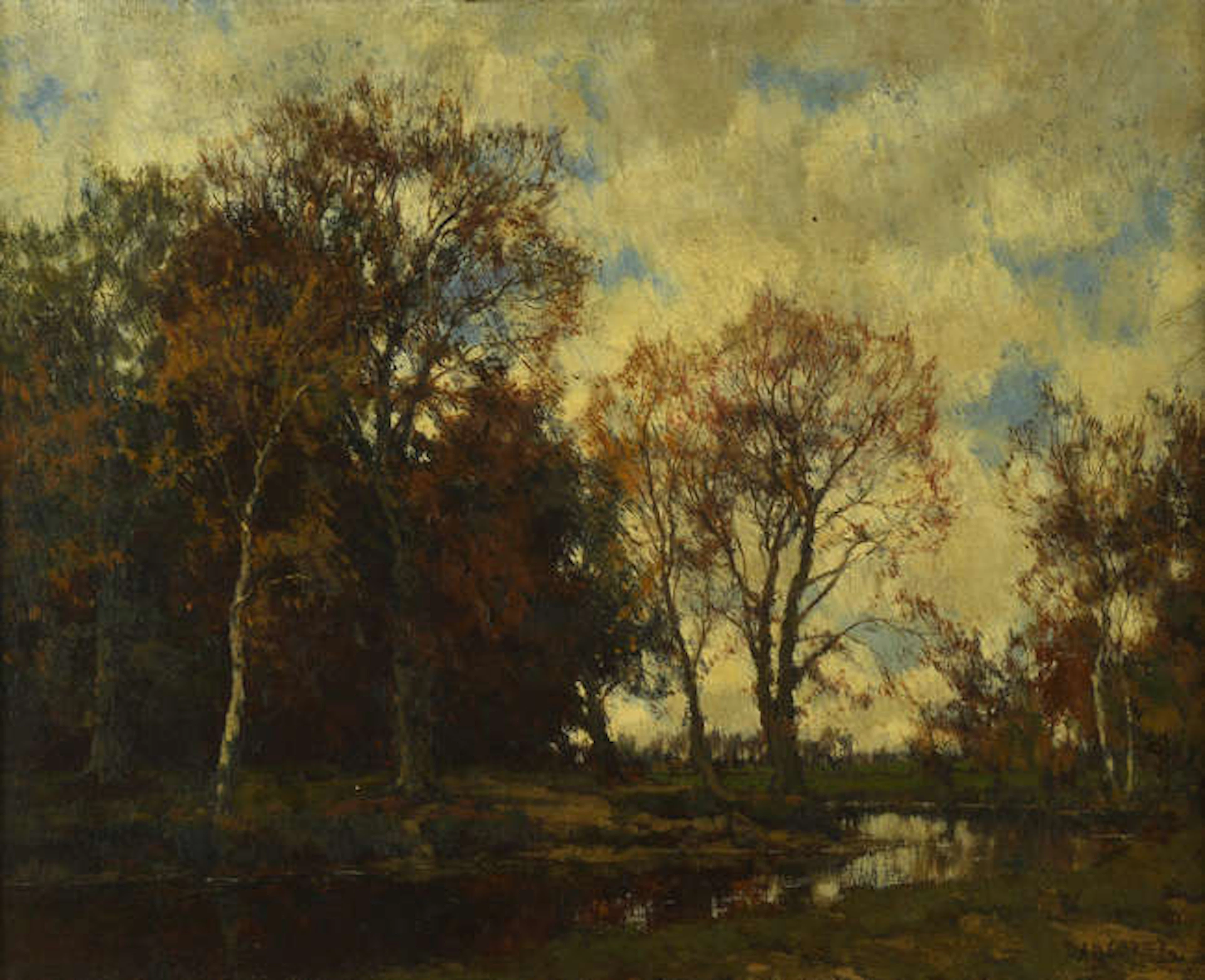 Arnold Marc Gorter (Dutch 1866-1933), an autumnal rover landscape