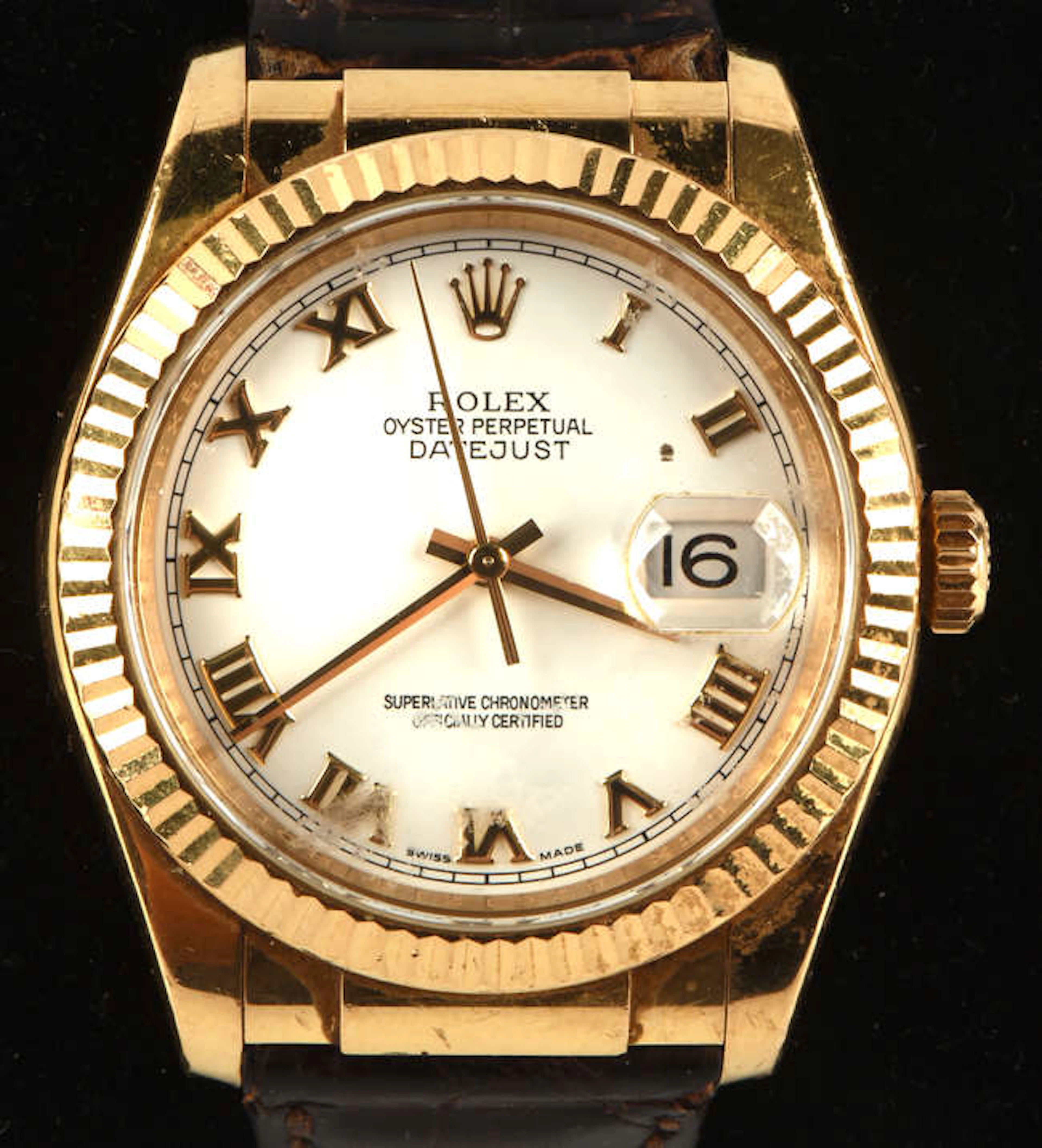 Rolex A Gentlemans gold reference 116138 Oyster Perpetual Datejust