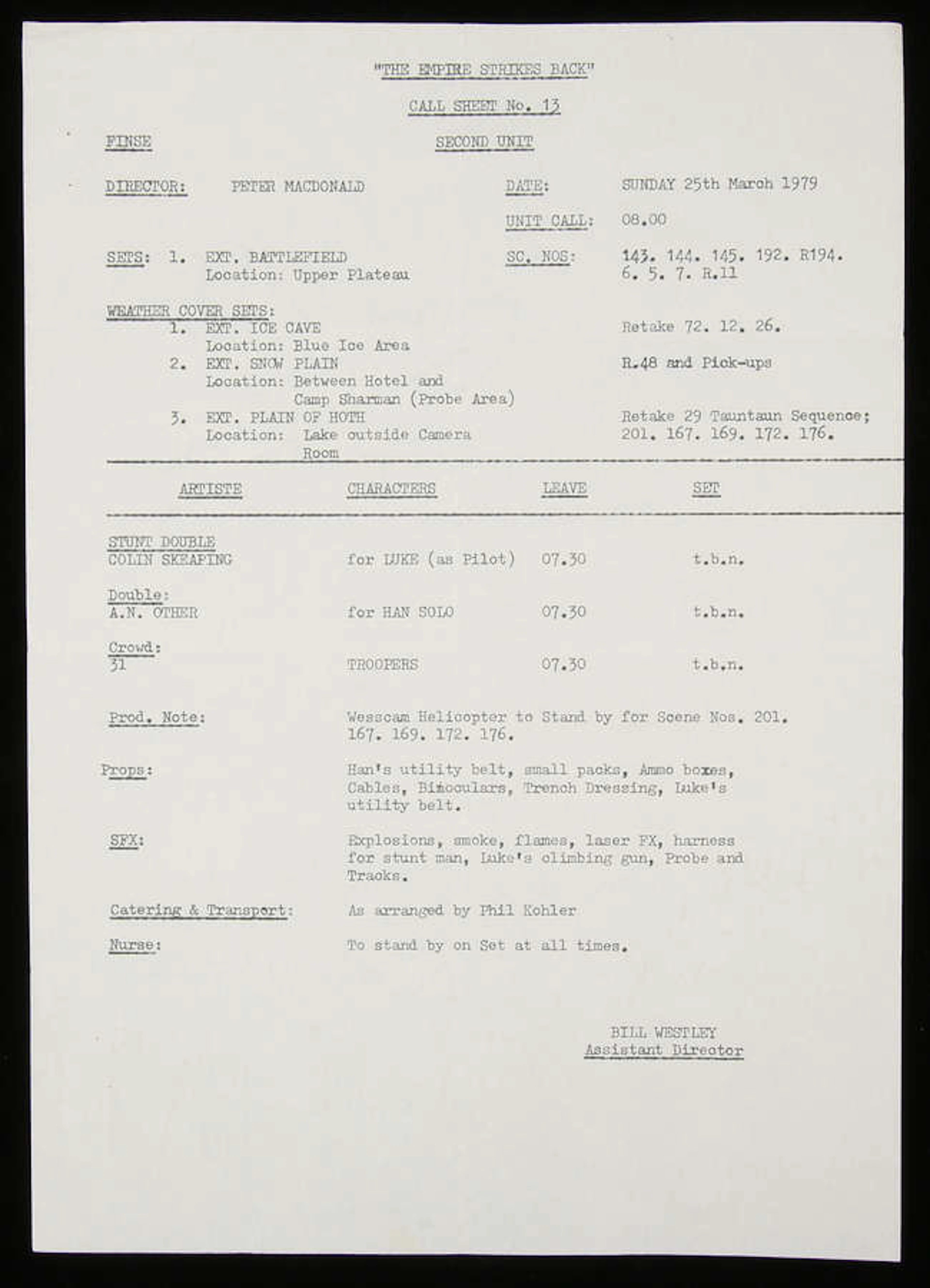 Star Wars: Episode V The Empire Strikes Back (1980). Original used