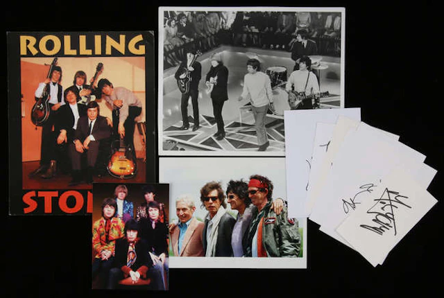 The Rolling Stones - A collection of autographs from various members