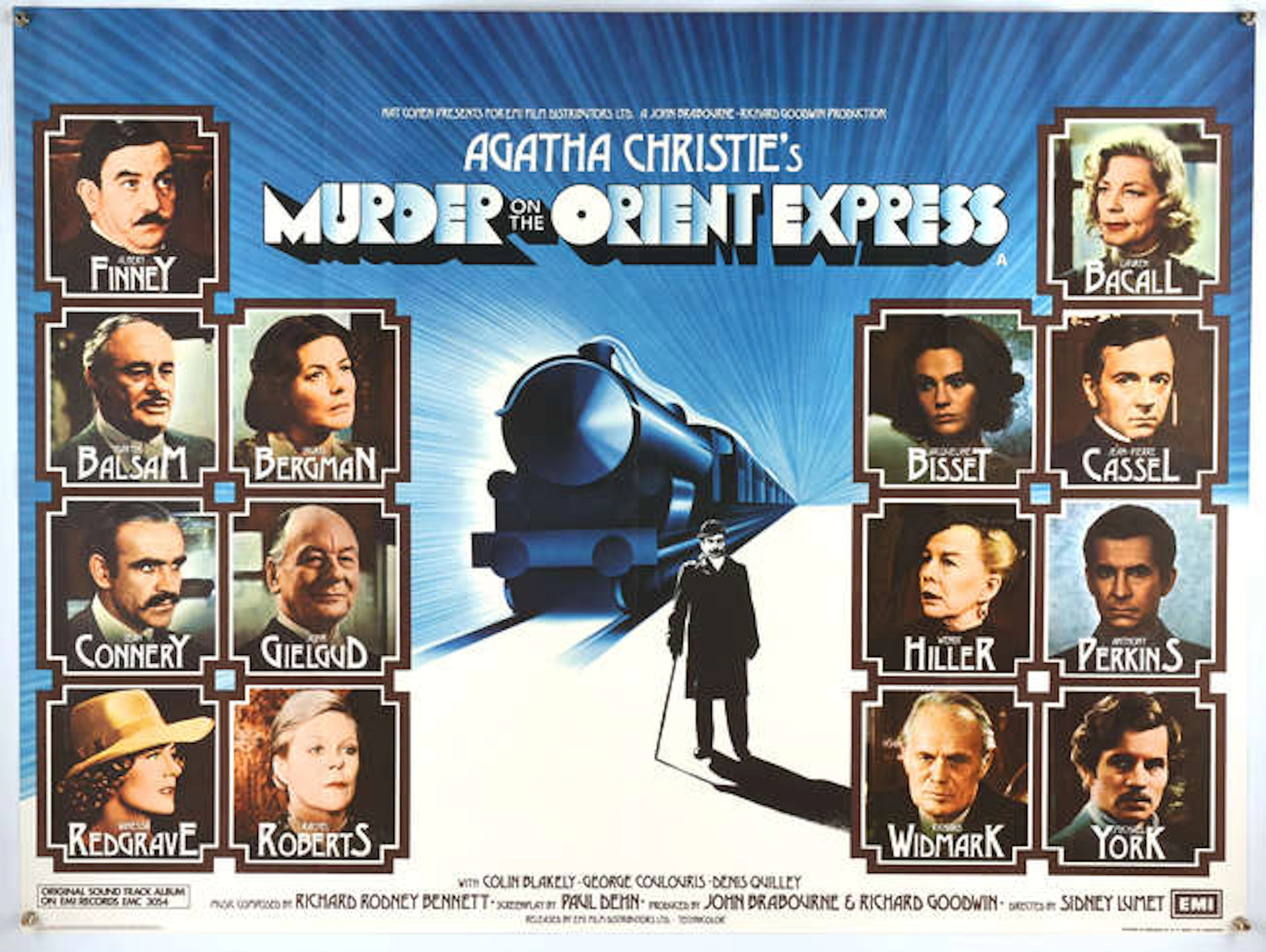 Murder on the Orient Express (1974), British Quad Film Poster for