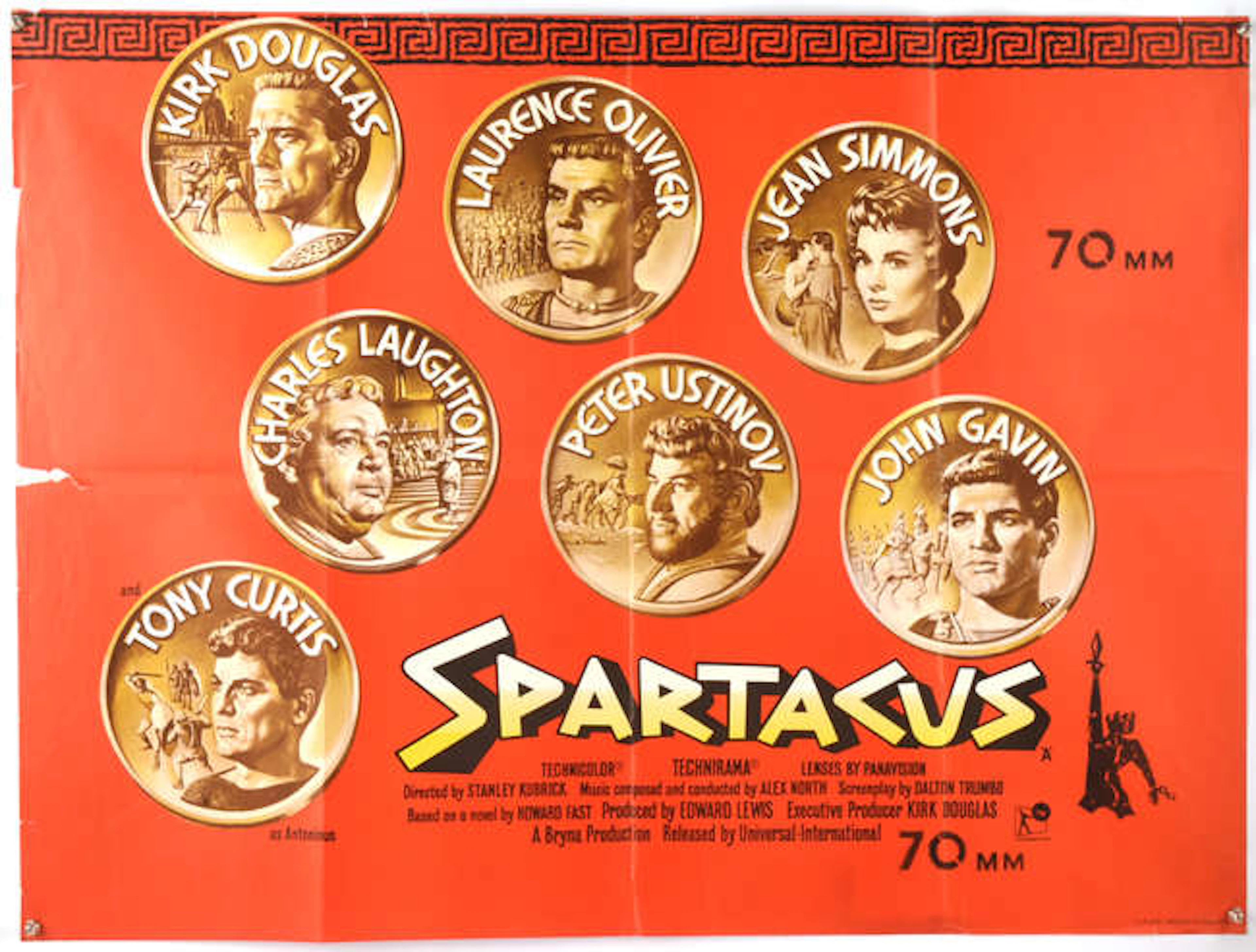 Spartacus (1960), British Quad Film Poster, directed by Stanley Kubrick