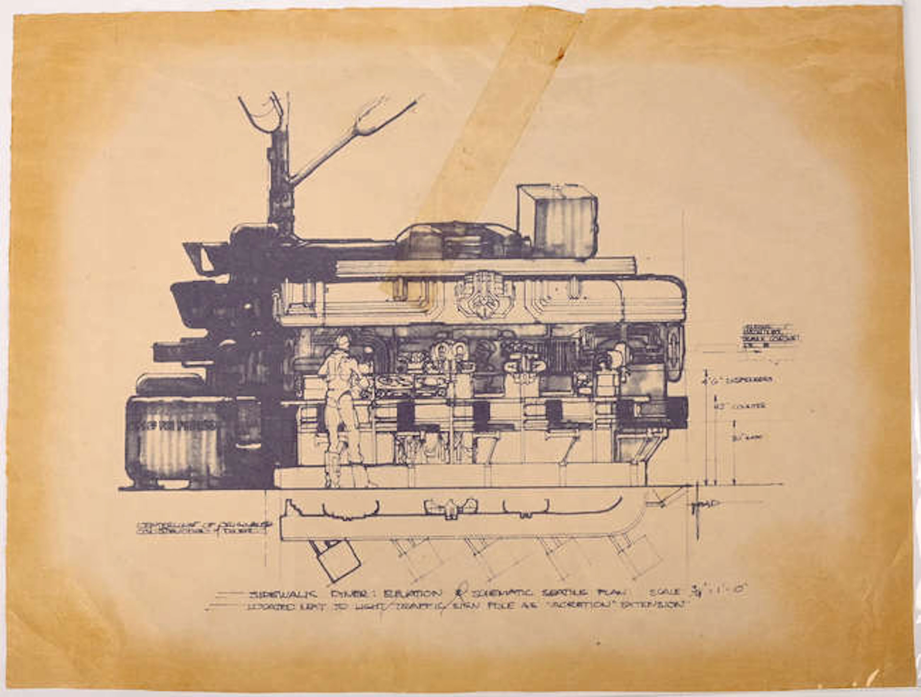 Blade Runner (1982) Original pre production printed dyeline artwork