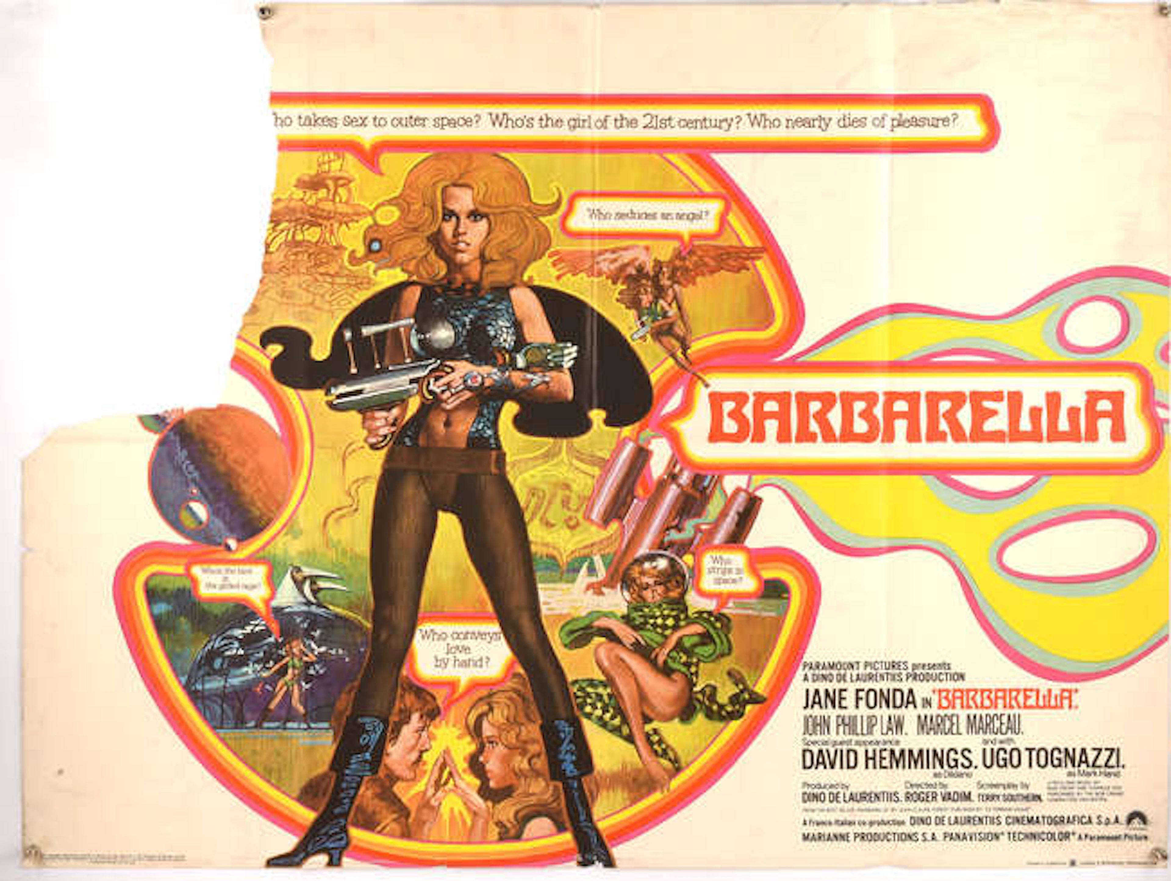 Barbarella (1968), British Quad Film Poster for the sci-fi fantasy