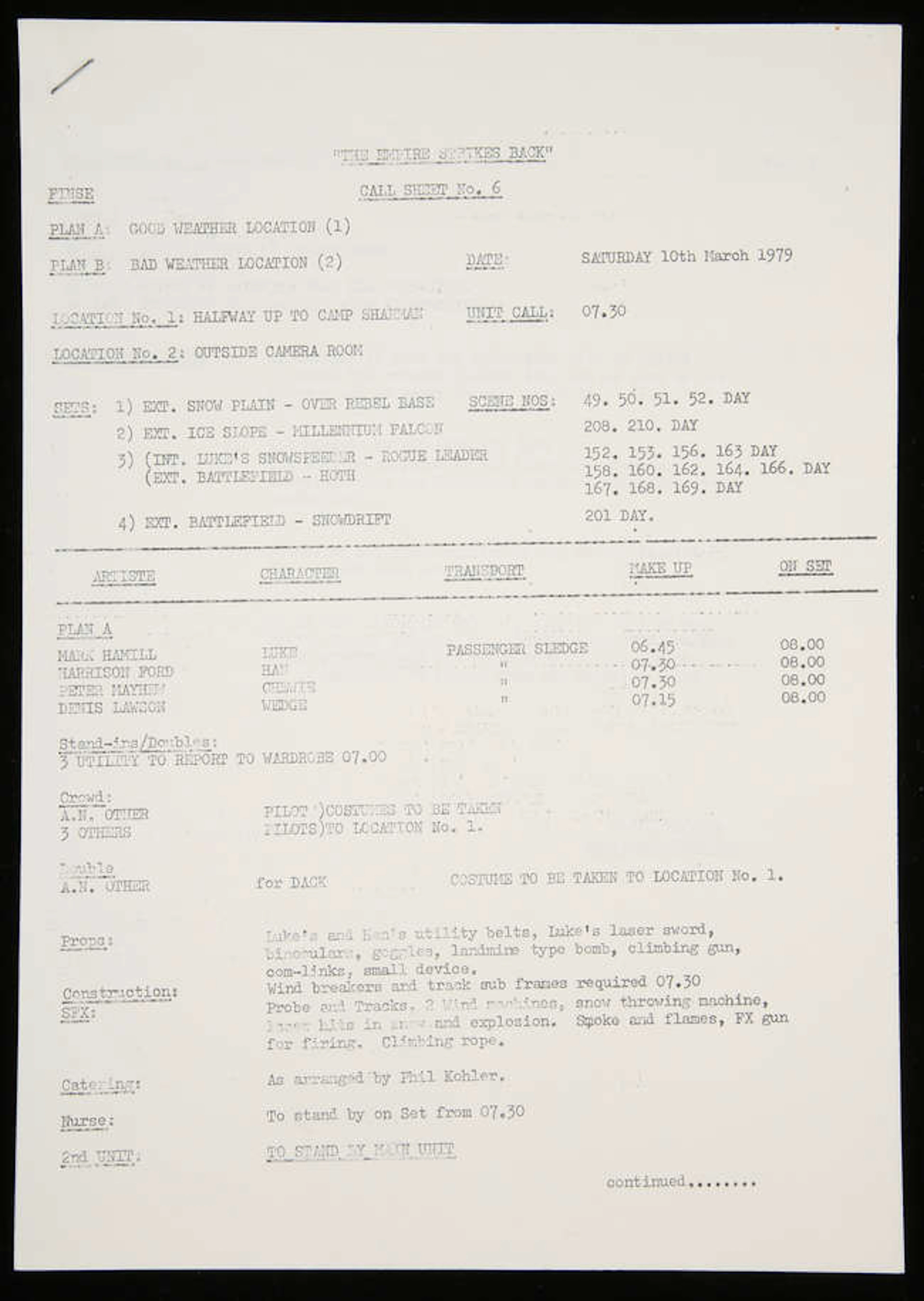 Star Wars: Episode V The Empire Strikes Back (1980). Original used