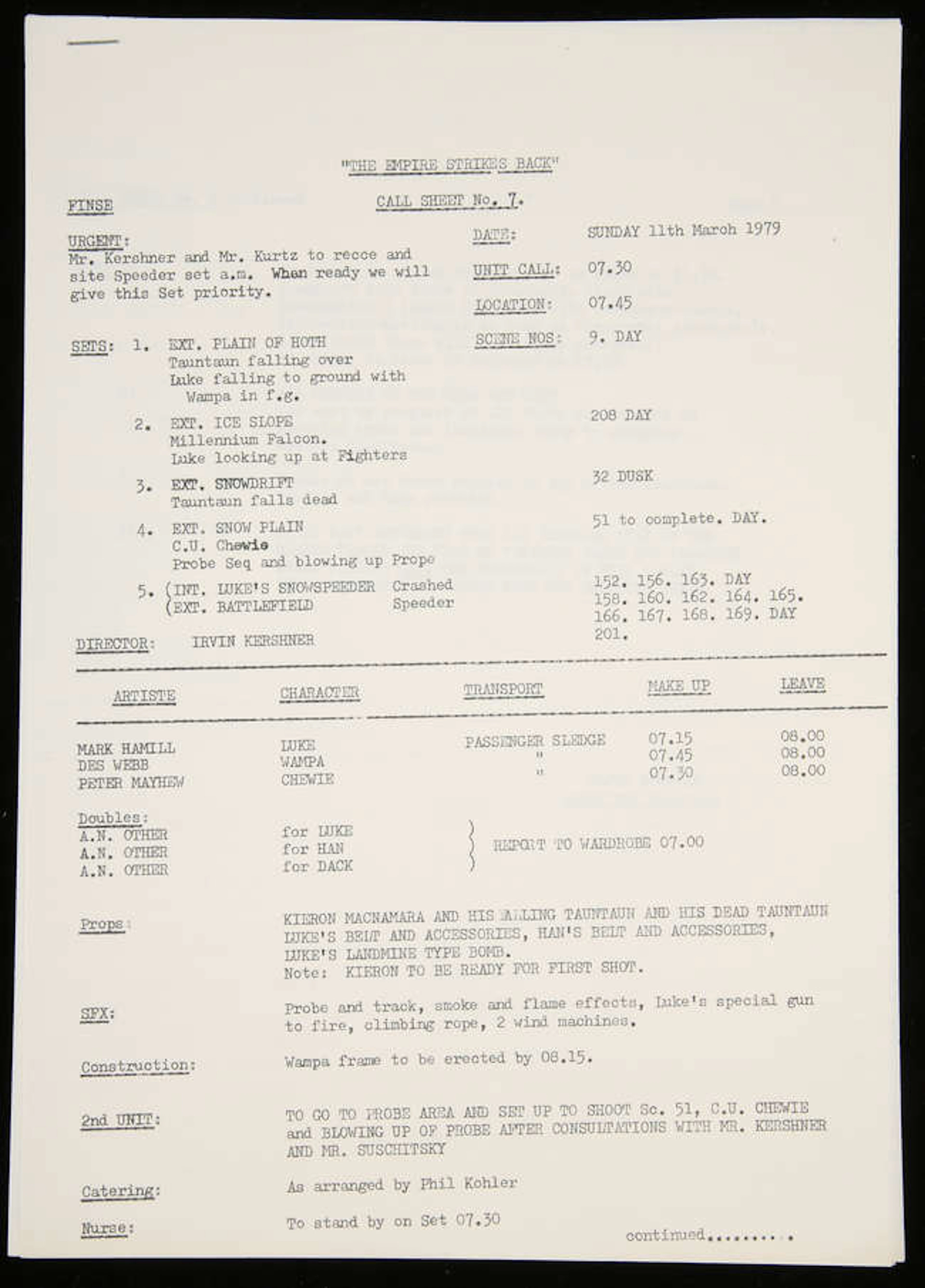 Star Wars: Episode V The Empire Strikes Back (1980). Original used