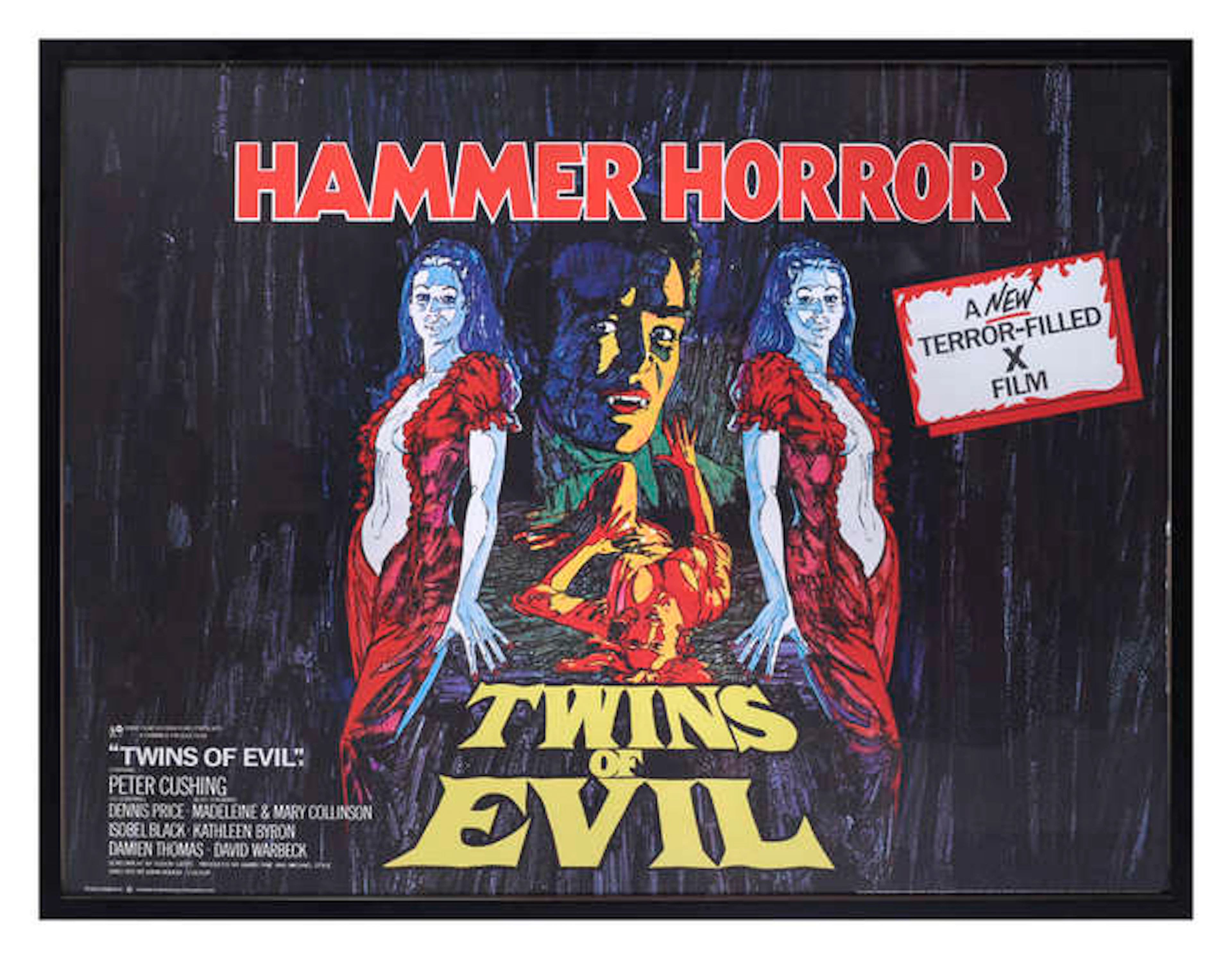 Twins of Evil (1971), Framed Reproduction British Quad Film Poster