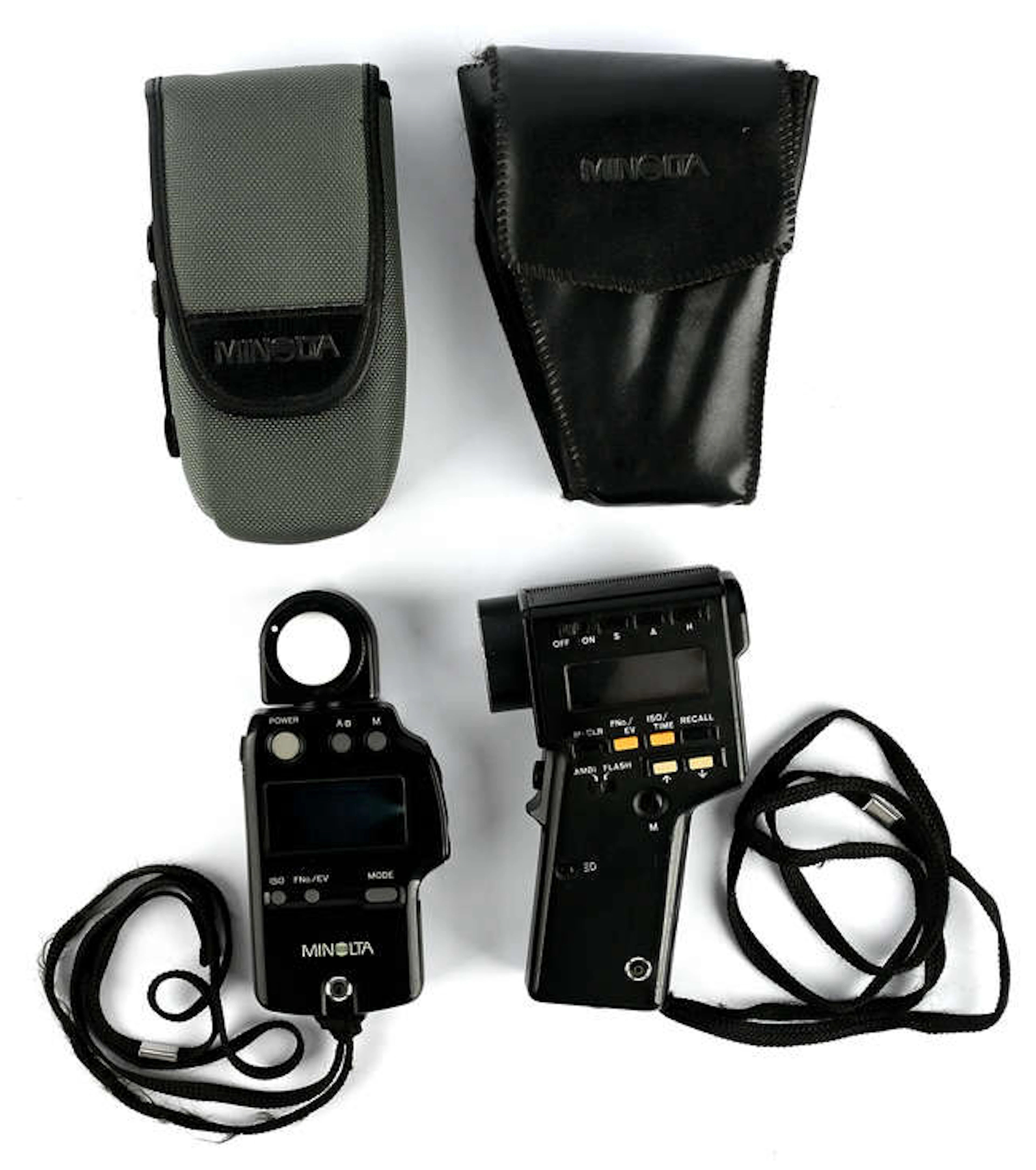 Camera related: A Minolta Spot Meter and Minolta Incident Meter, as