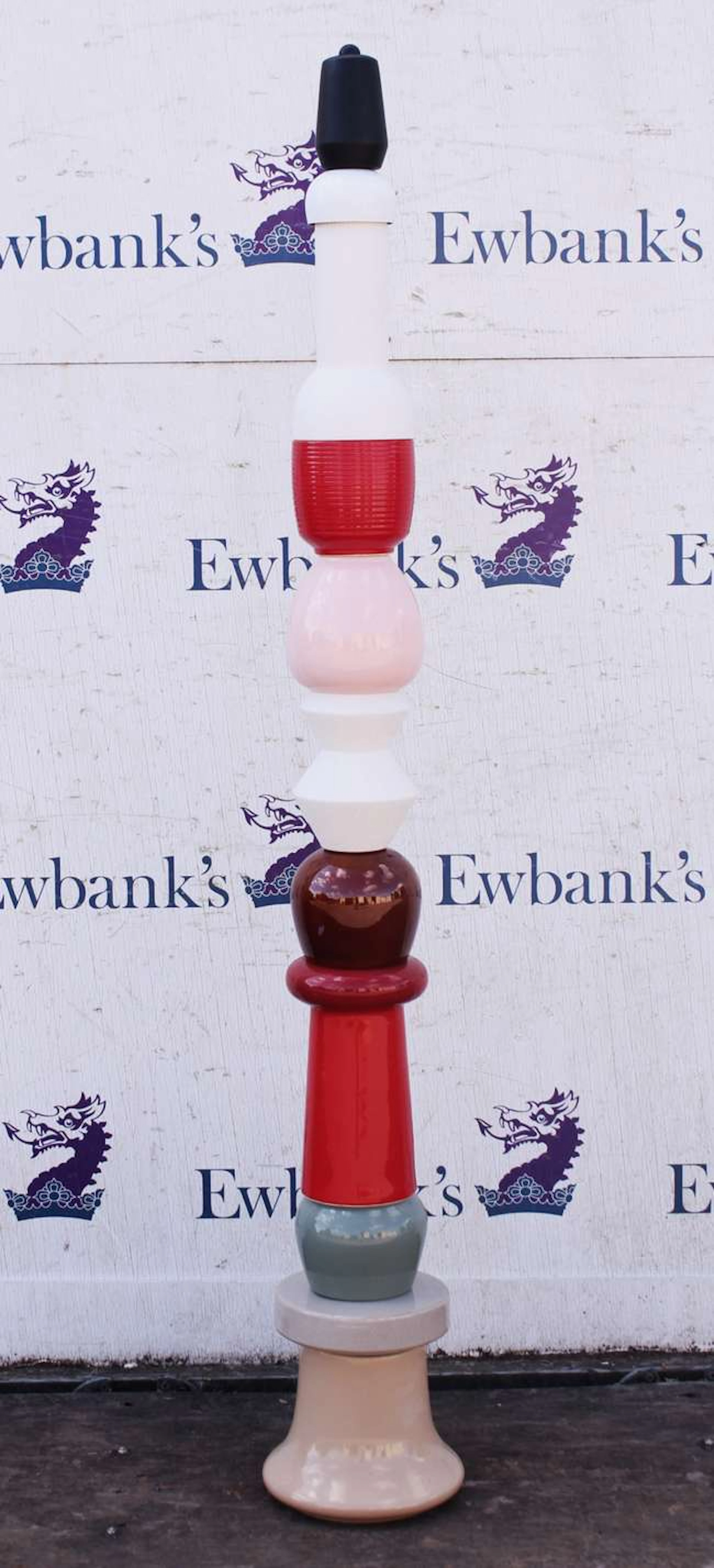 MANNER OF ALESSANDRO MENDINI/ETTORE SOTTSASS, Totem, in white, red