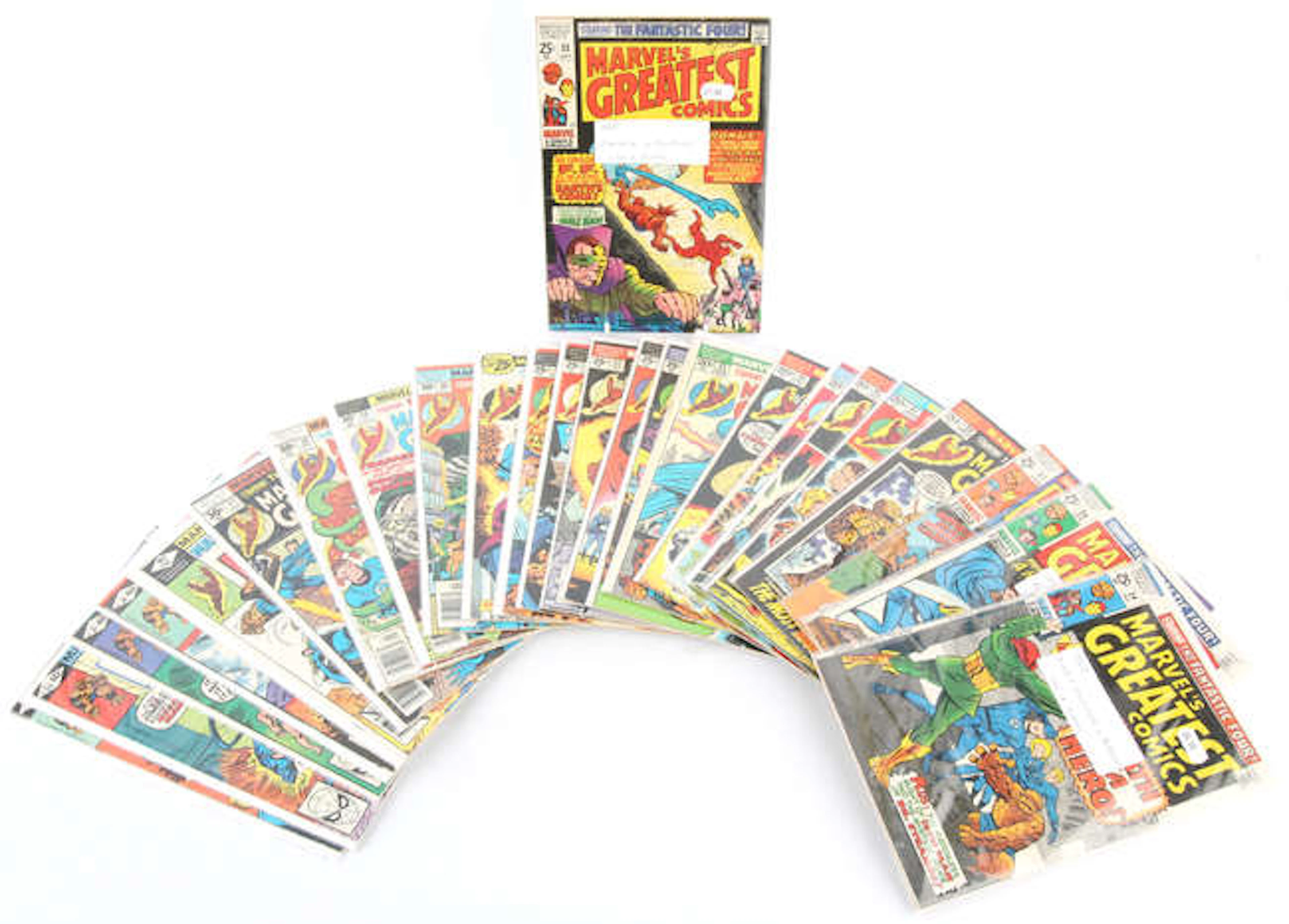 This lot features: Marvels Greatest Comics (1 st series) Nos